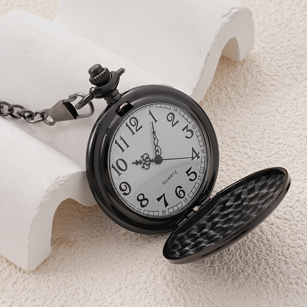 Hainon Black Pocket Watches for Men Him