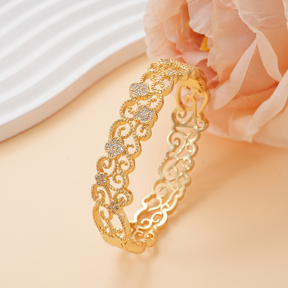 Hainon 18K Gold Plating Women Bangle