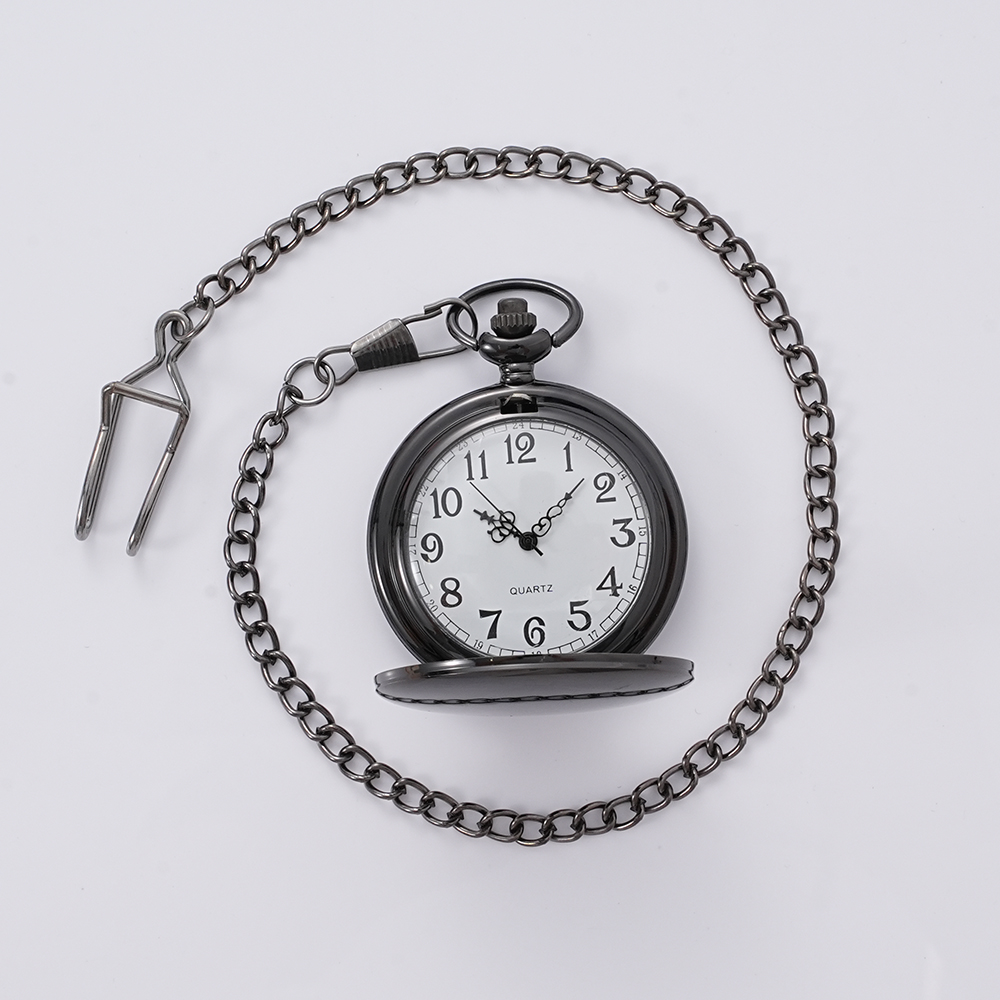 Hainon Black Pocket Watches for Men Him