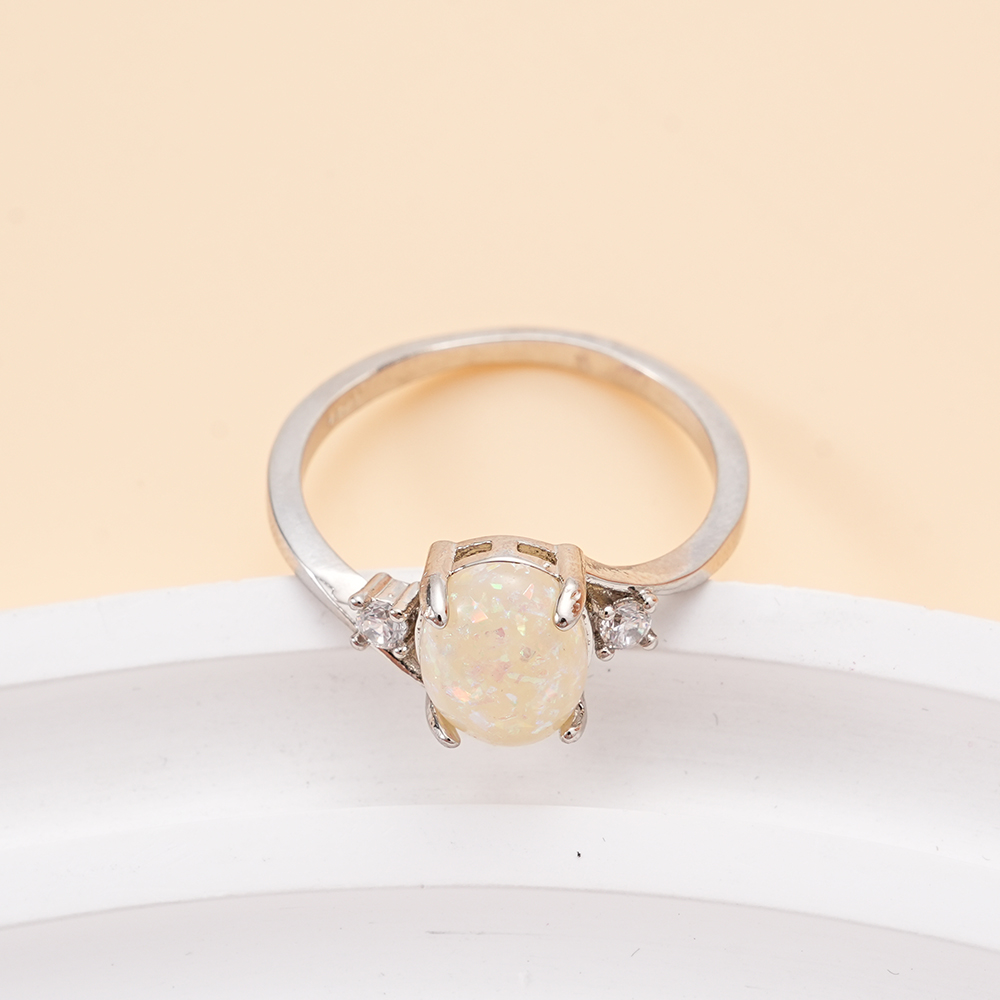 Hainon Imitation Jewellery With White Opal - Wedding Rings