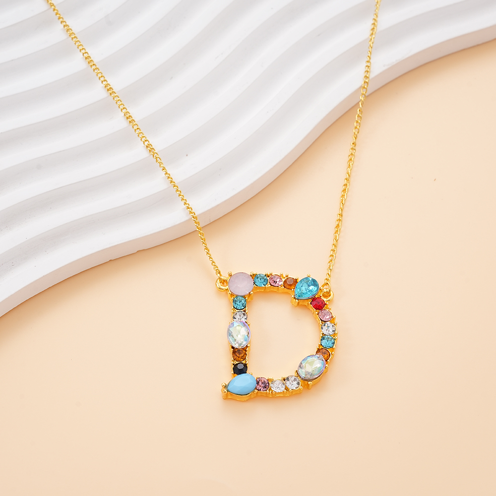 Hainon Imitation Jewellery Rainbow Stone Necklace Sister Gifts