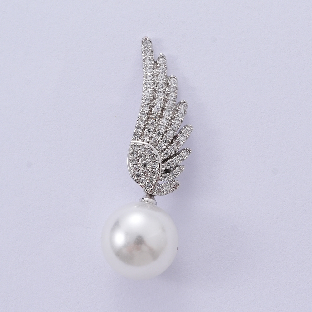 Hainon Broaches being Jewelry for Women, White Pearl and Angle Design Broaches