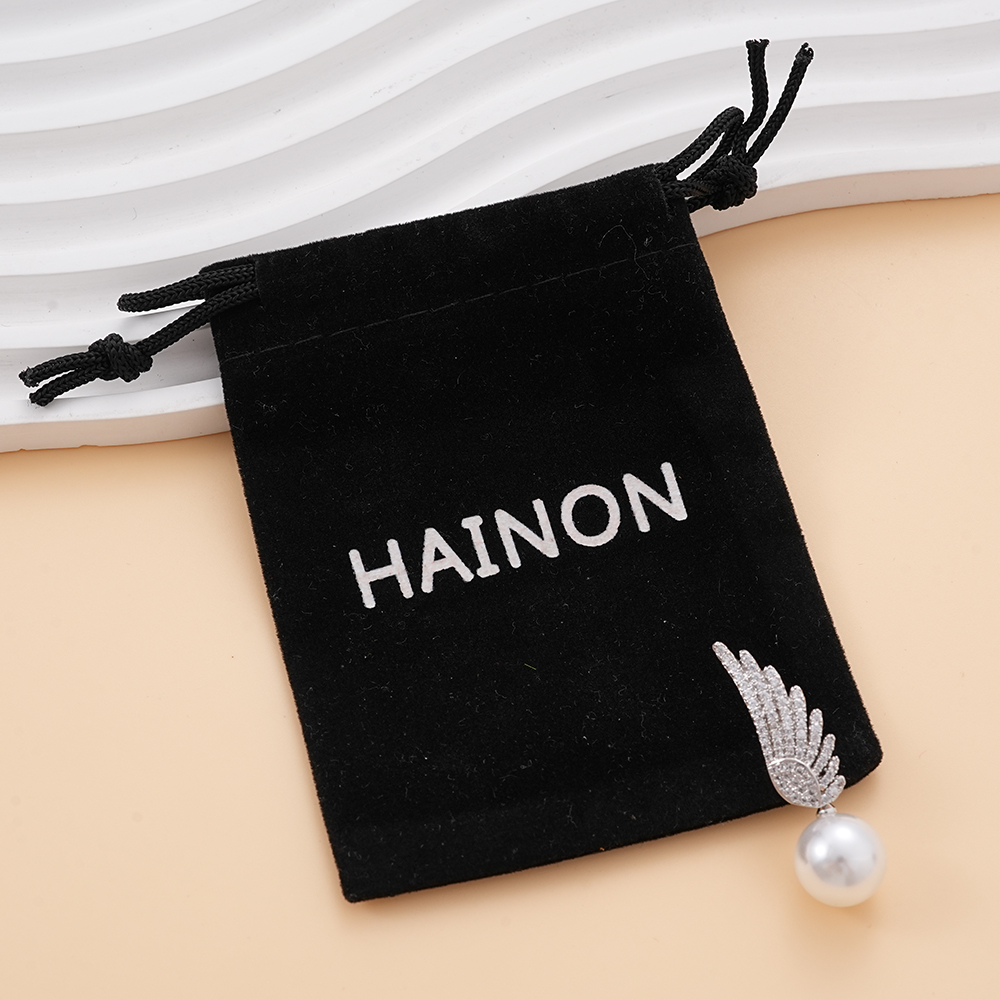 Hainon Broaches being Jewelry for Women, White Pearl and Angle Design Broaches