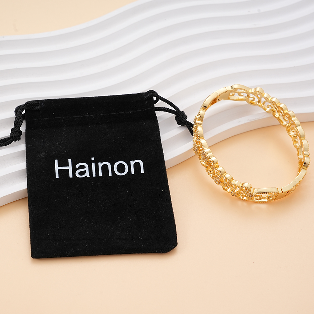 Hainon 18K Gold Plating Women Bangle