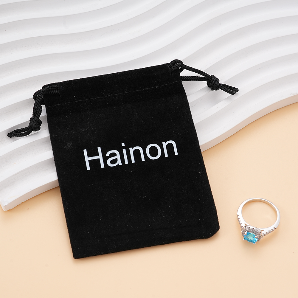Hainon Women Wedding Rings with Blue Stone 5-12