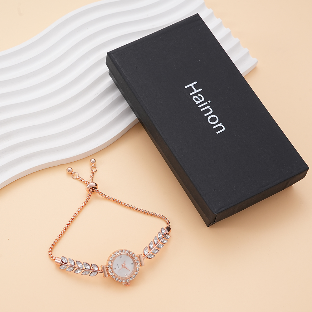 Hainon Women Wrist Watches,Rose Gold Plating 