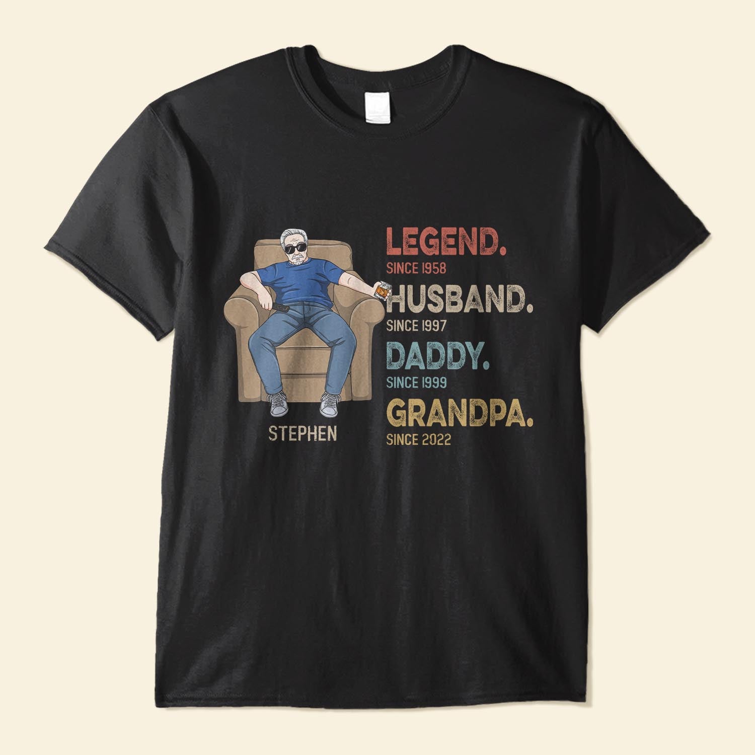 Dad Grandpa Legend Husband - Personalized Shirt