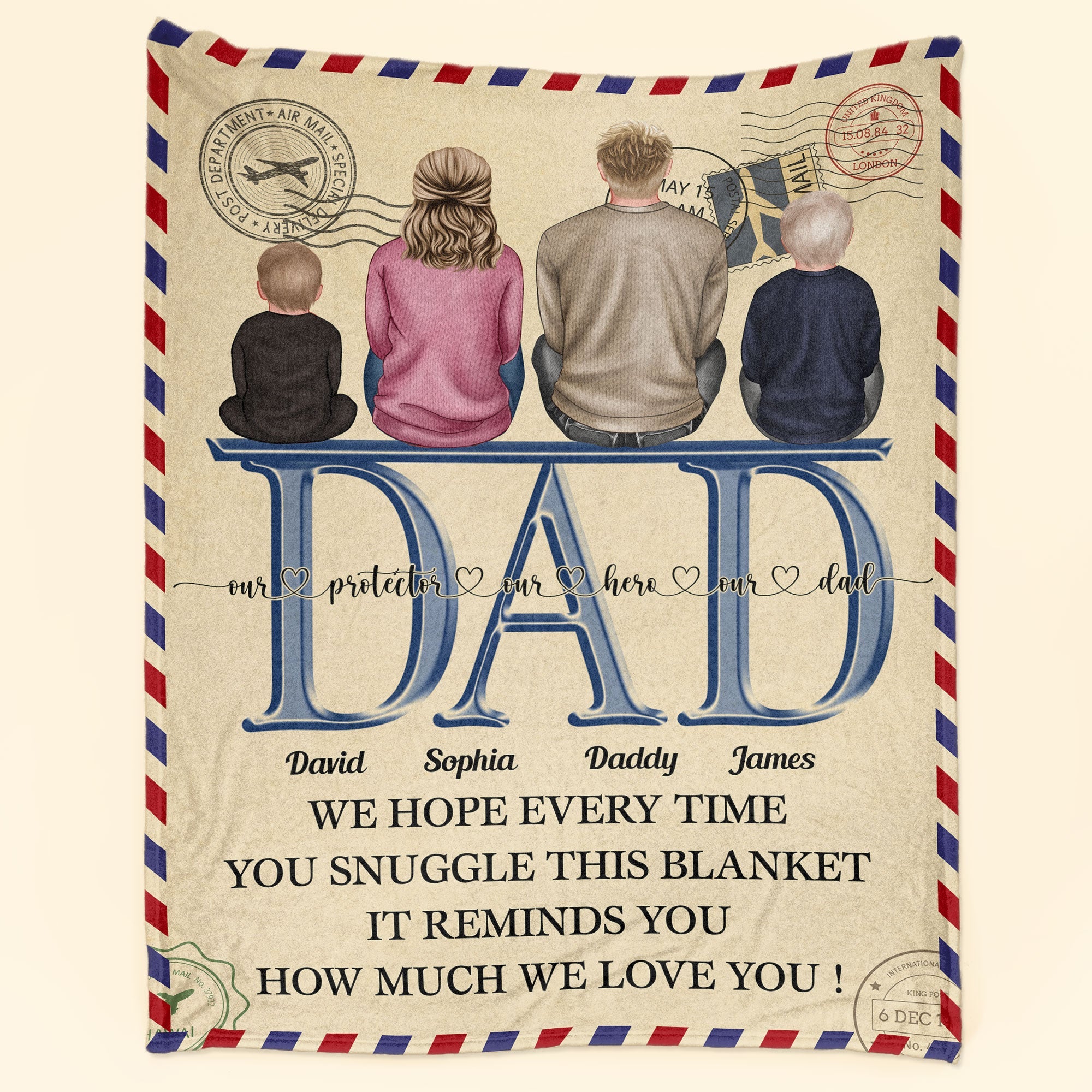 Dad, This Blanket Reminds How Much We Love You - Personalized Blanket