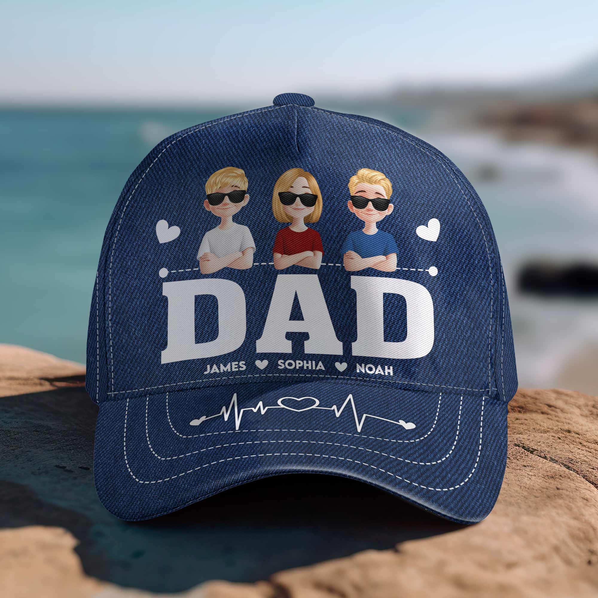 Dad We Love You - Personalized Classic Cap