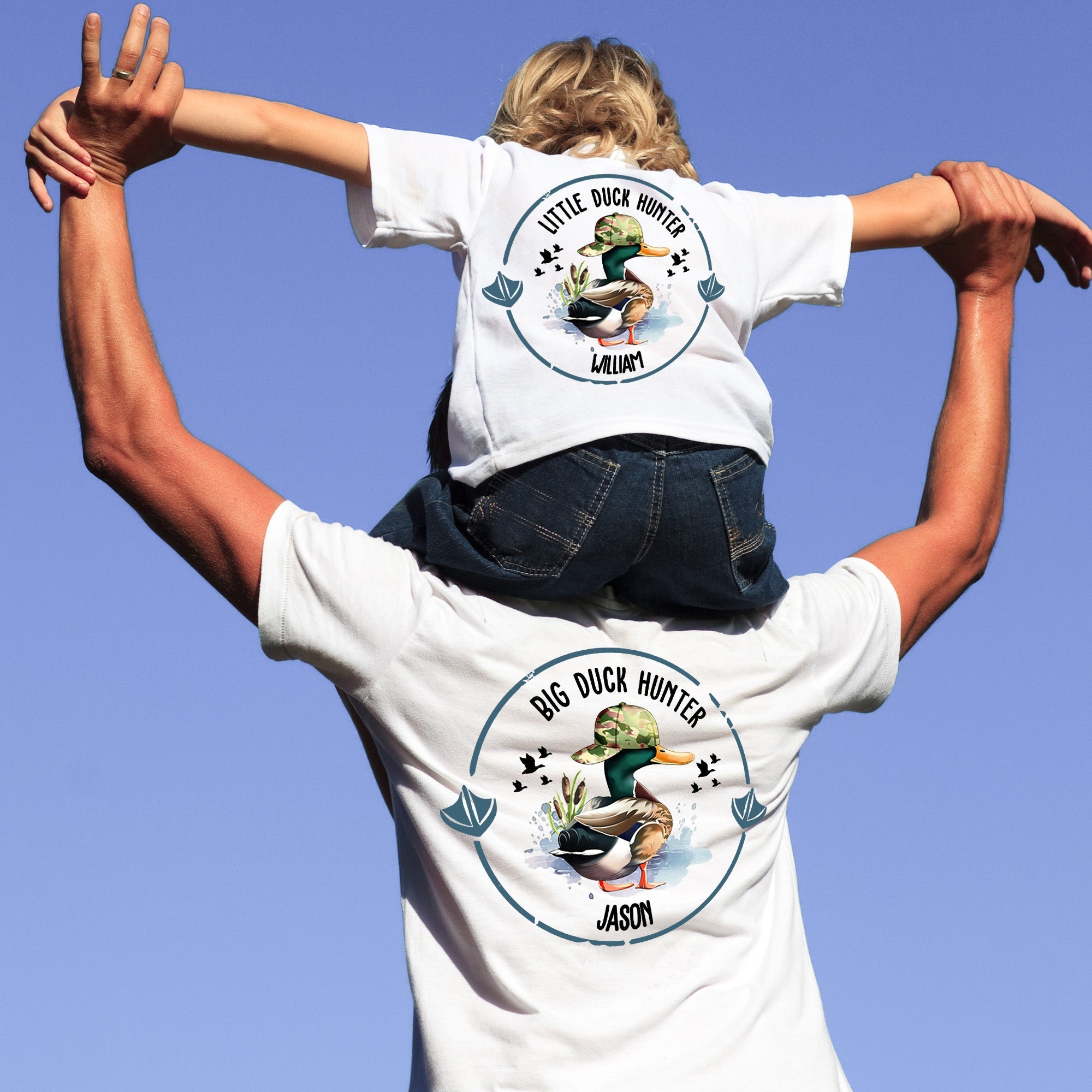 Daddy's Little Duck Hunter - Personalized Family Shirt