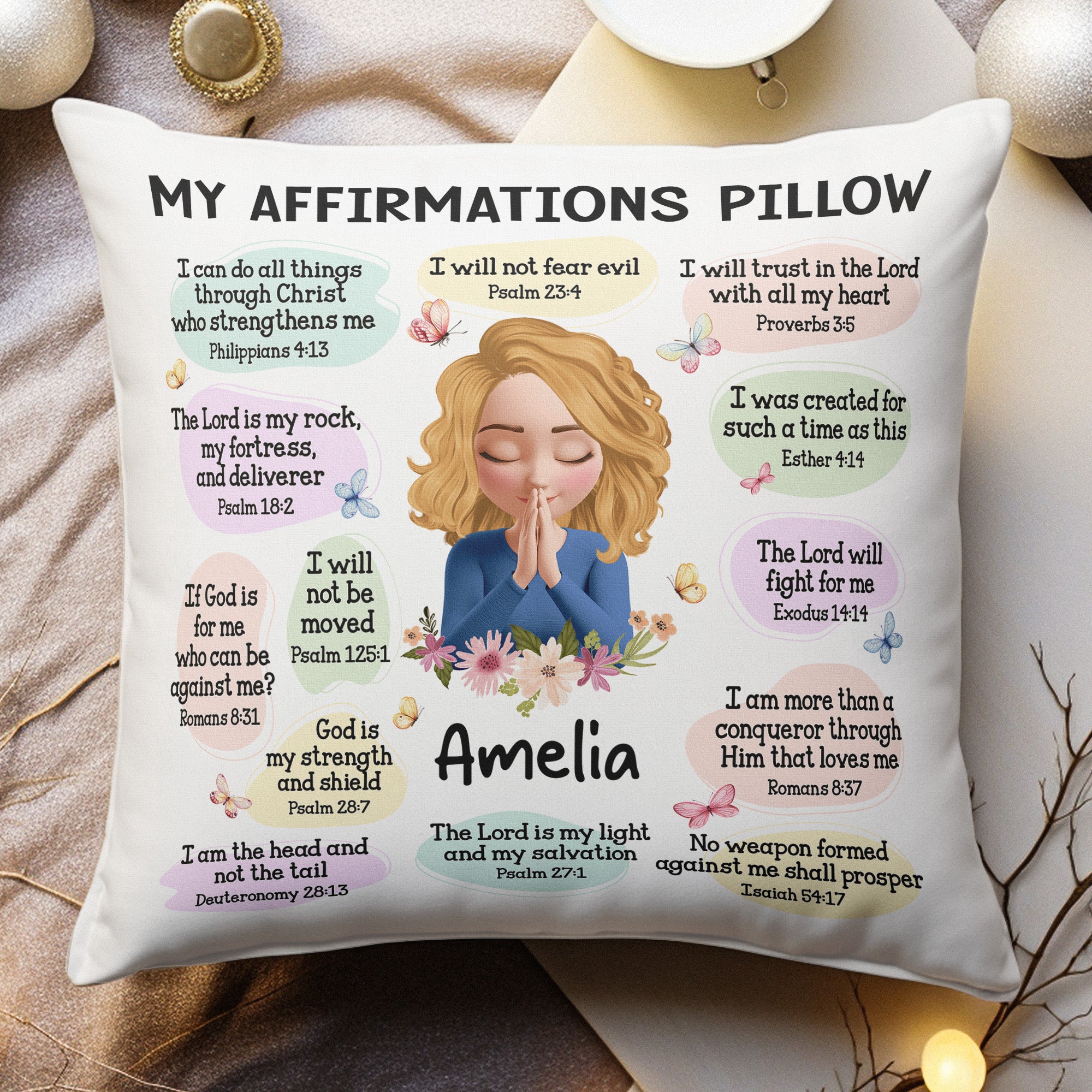Daily Affirmation Pillow Gift For Her - Personalized Pillow (Insert Included)