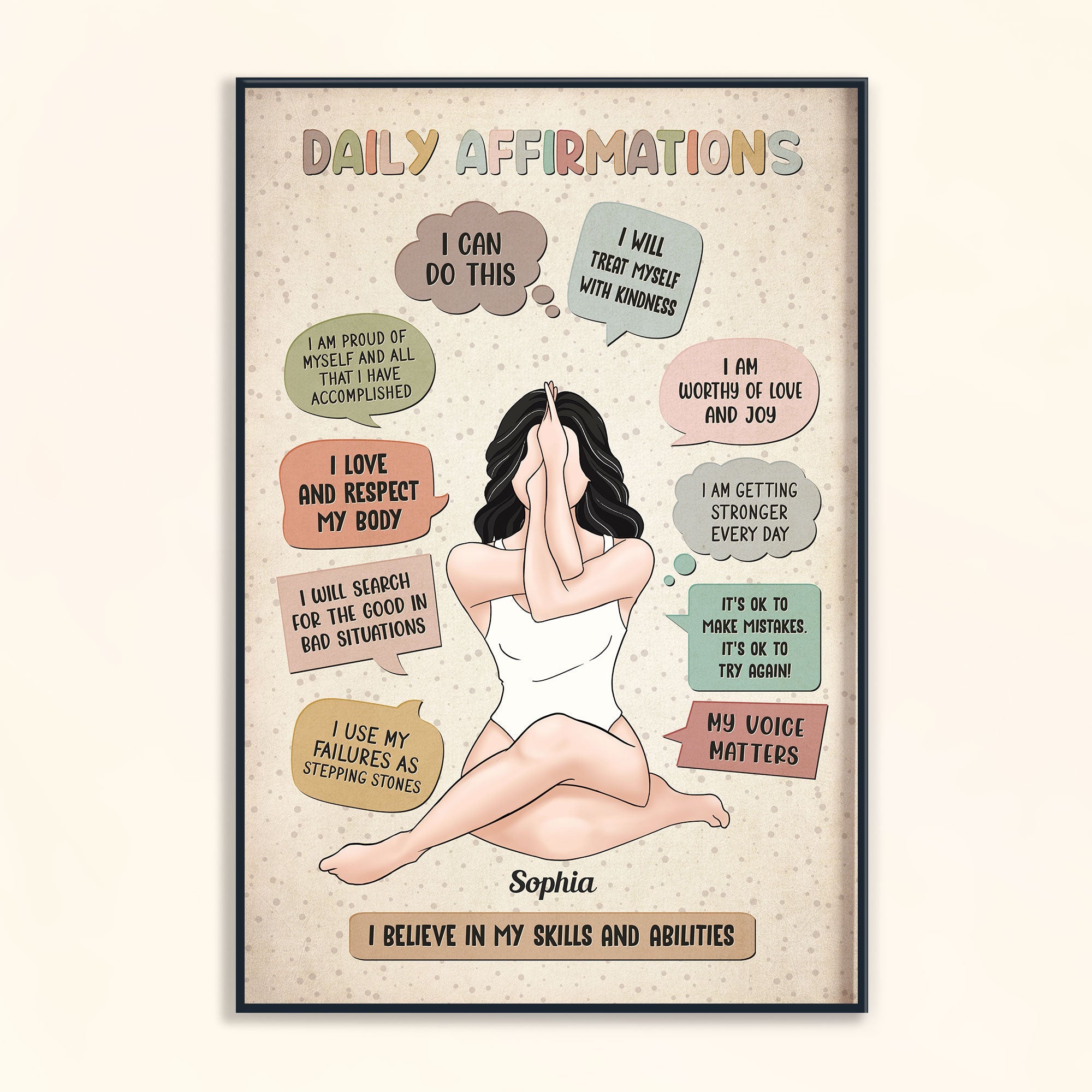 Daily Affirmations - Personalized Poster/Wrapped Canvas