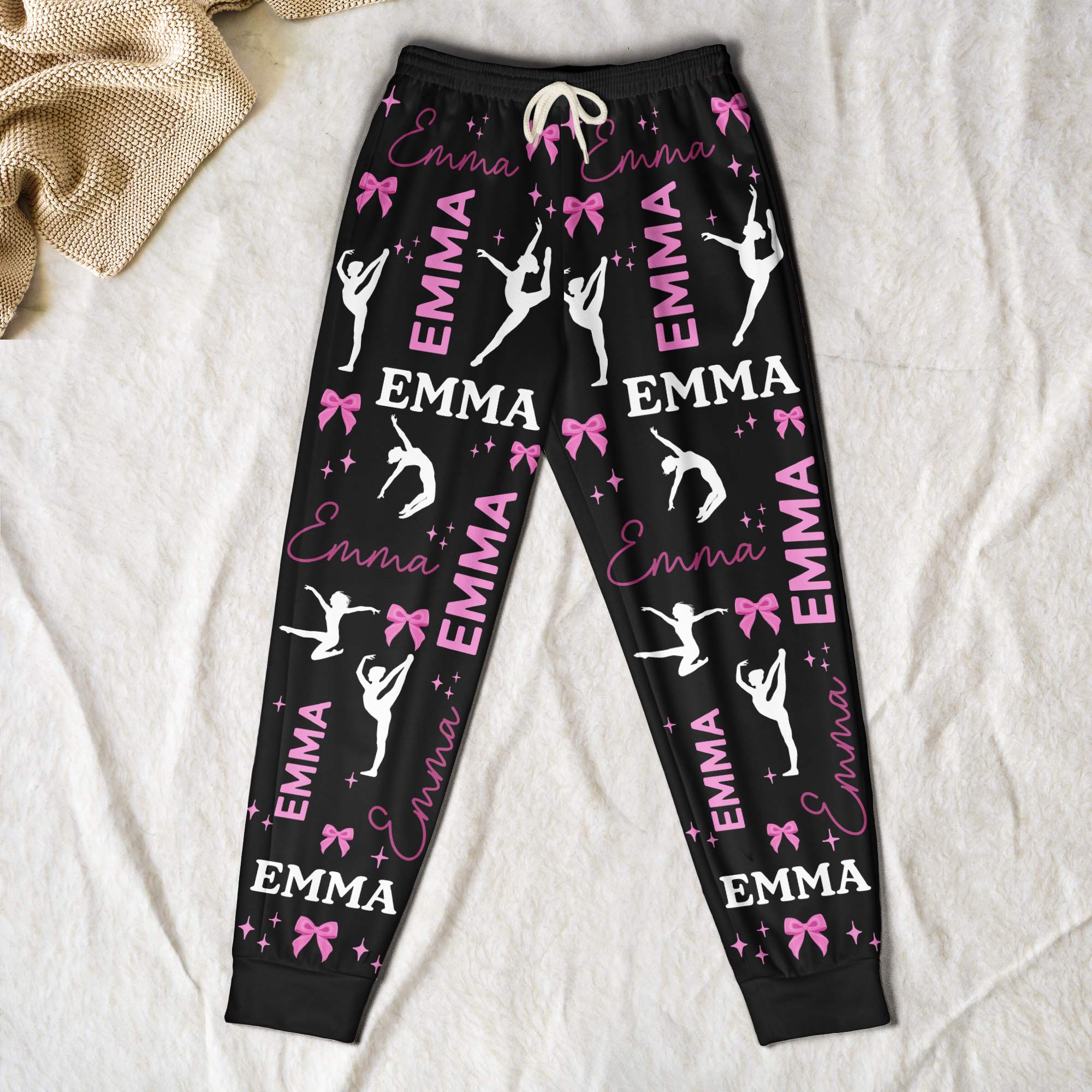 Dancing Girl Custom Name - Personalized Sweatpants - Lounge Pants  With Pockets, Custom Pajama Pants, Jogger Sweatpants, Gift For Her