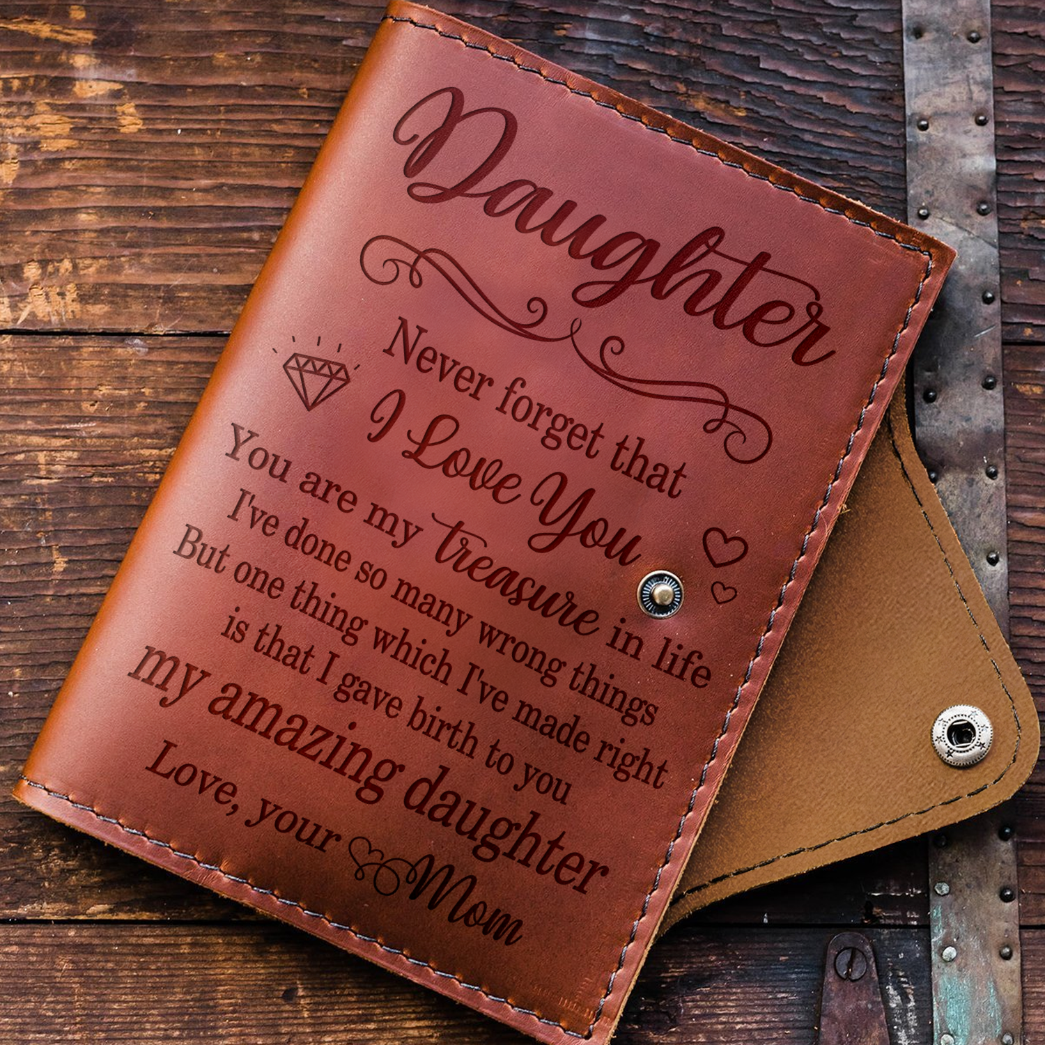 DAUGHTER MOM - MY TREASURE - JOURNAL COVER-A Loves Gift