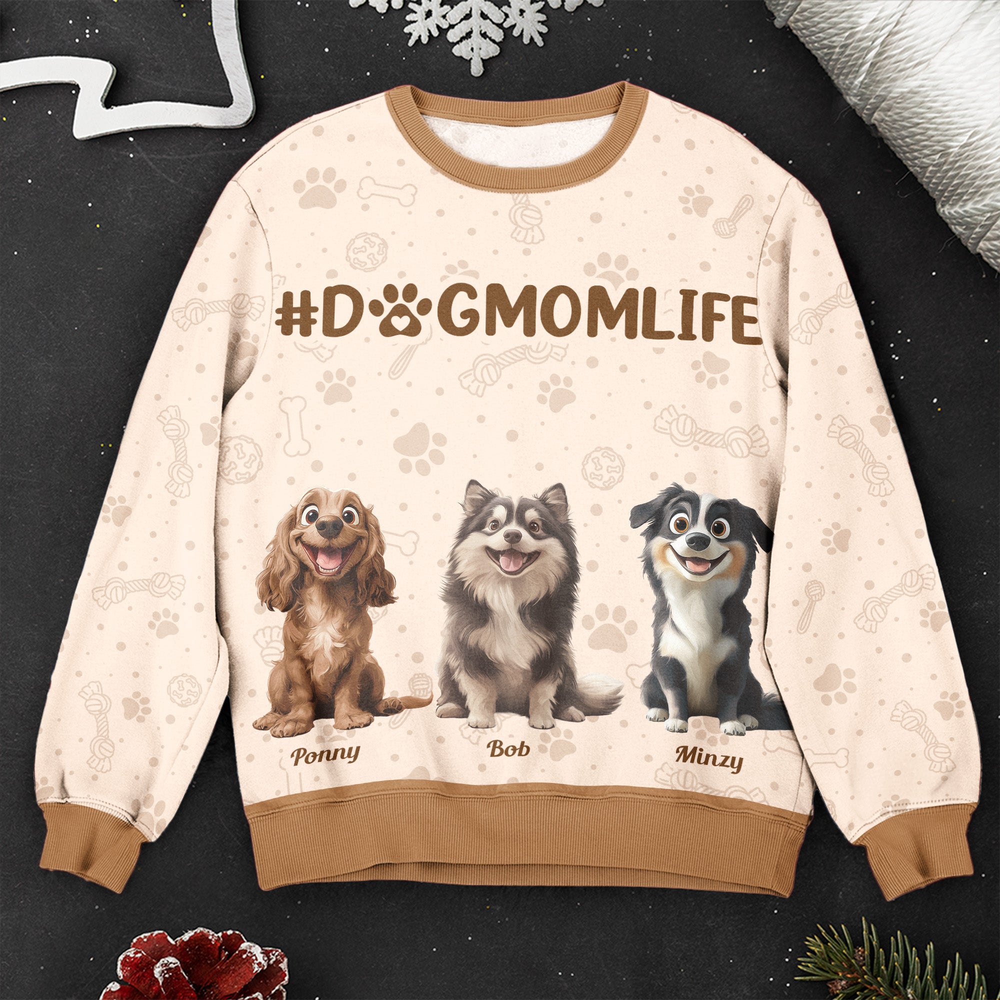 #Dogmomlife - Personalized 3D Printed Sweatshirt