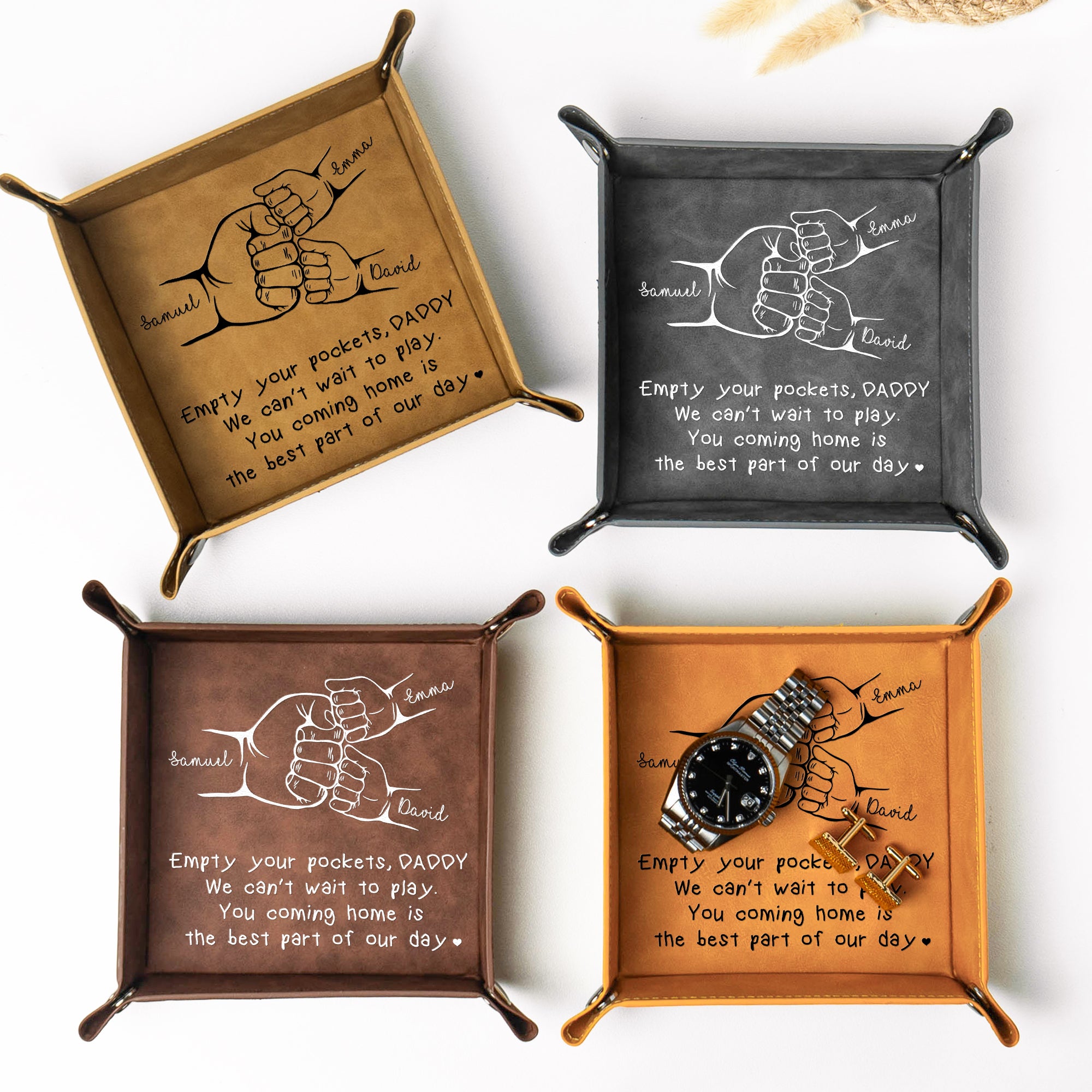 Empty Your Pockets, Dad We Can't Wait To Play - Personalized Valet Tray
