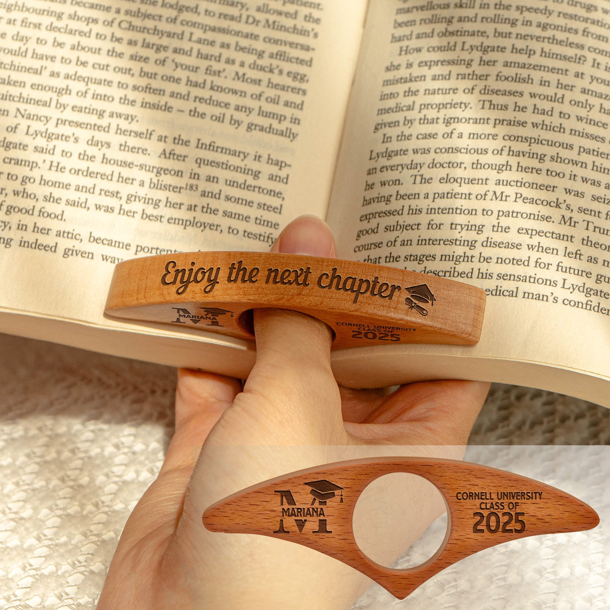 Enjoy The Next Chapter - Graduation Gift - Personalized Book Page Holder
