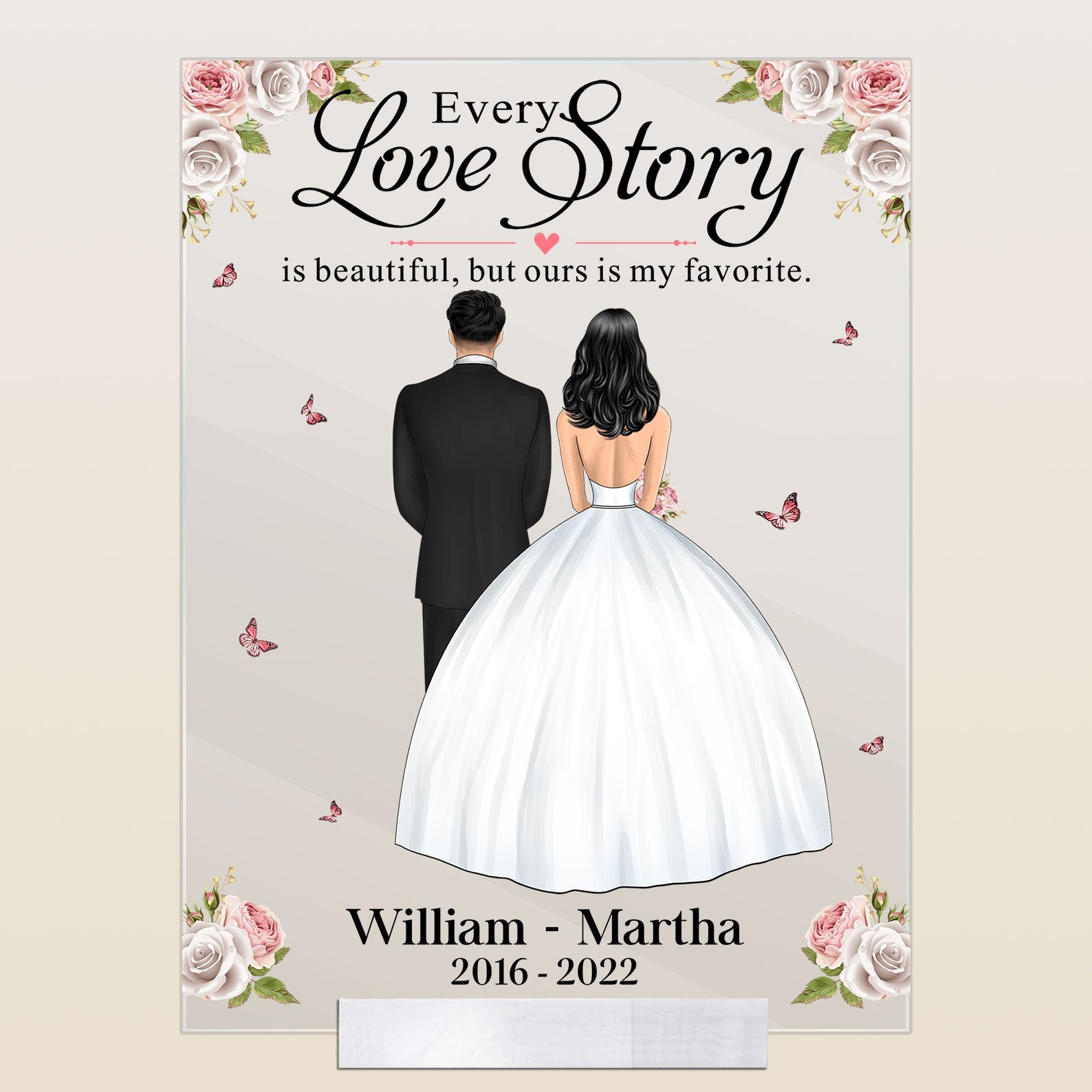 Every Love Story Is Beautiful, But Ours Is My Favorite - Personalized Acrylic Plaque