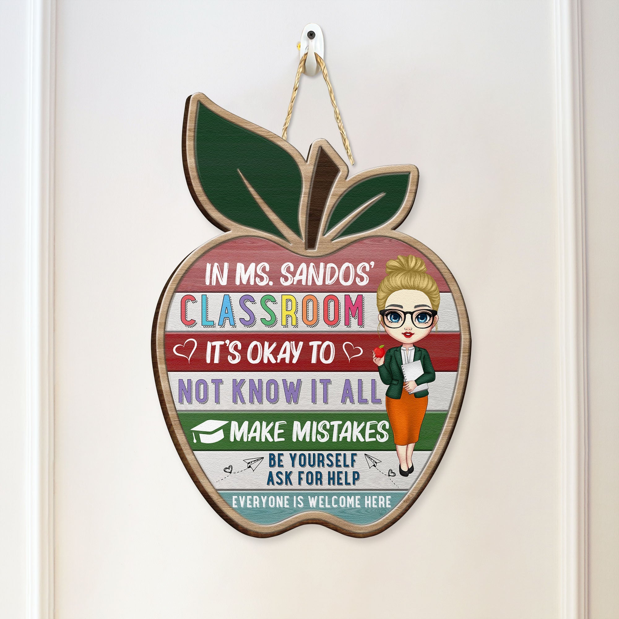 Everyone Is Welcome - Personalized Shaped Wood Sign