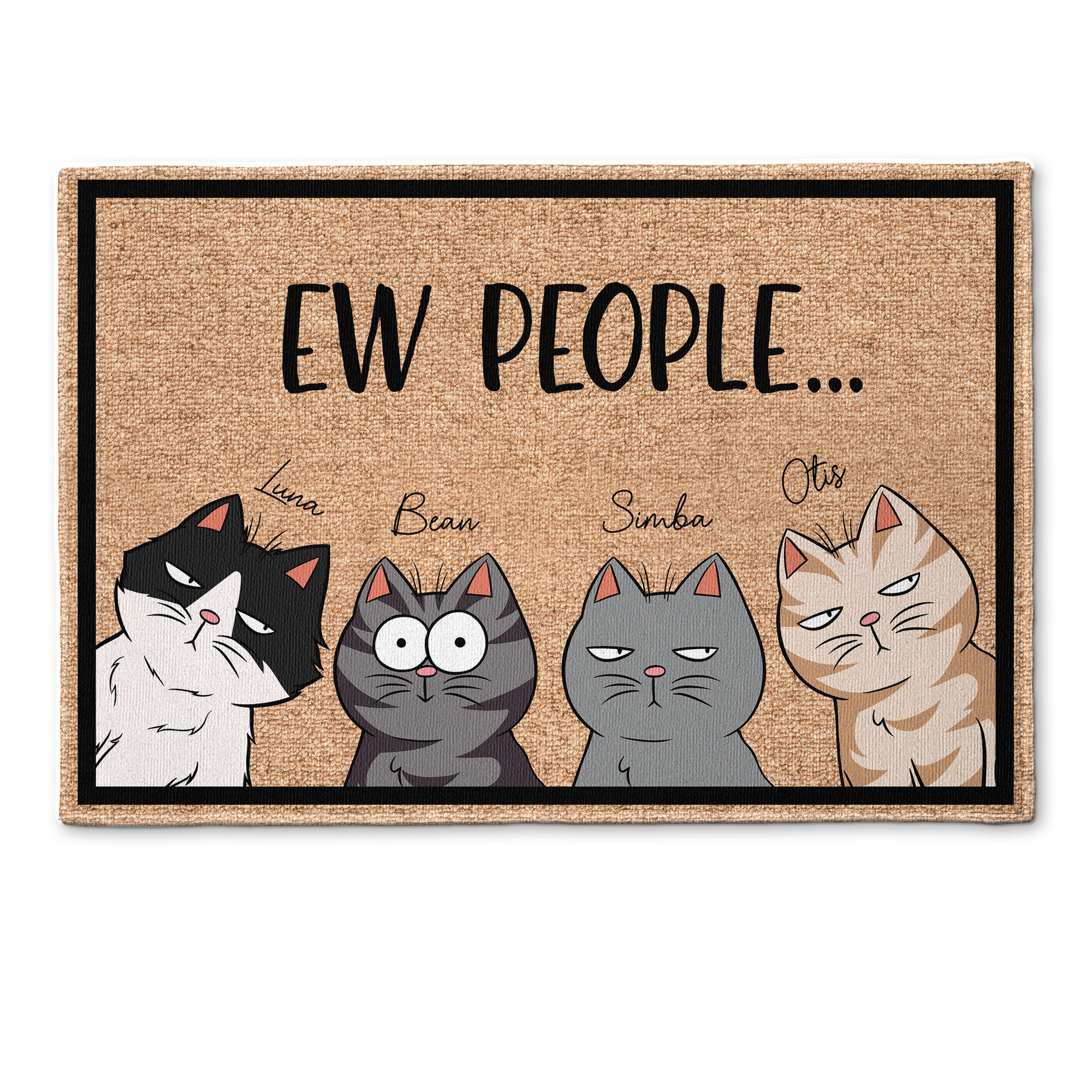 Ew People Cat - Personalized Doormat
