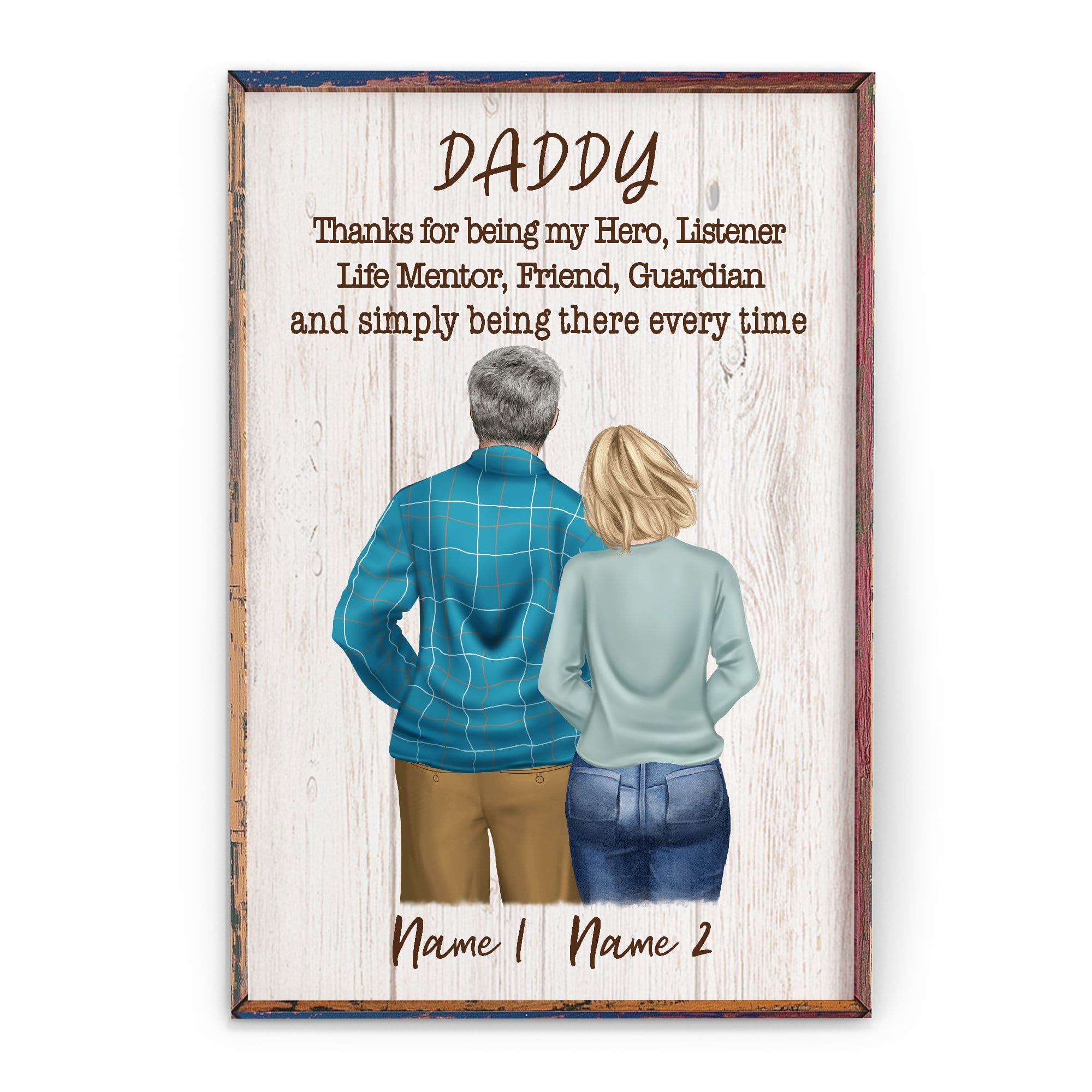 Daddy Thanks For Being My Hero - Personalized Poster