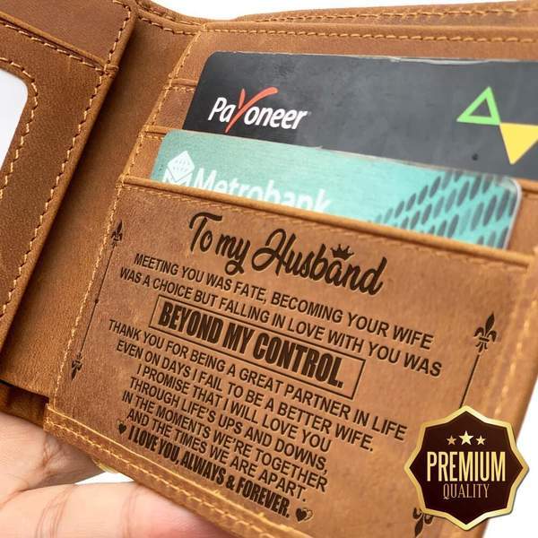 LEATHER WALLET TO MY HUSBAND-A Loves Gift