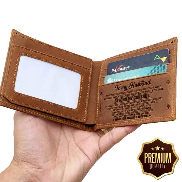 LEATHER WALLET TO MY HUSBAND-A Loves Gift
