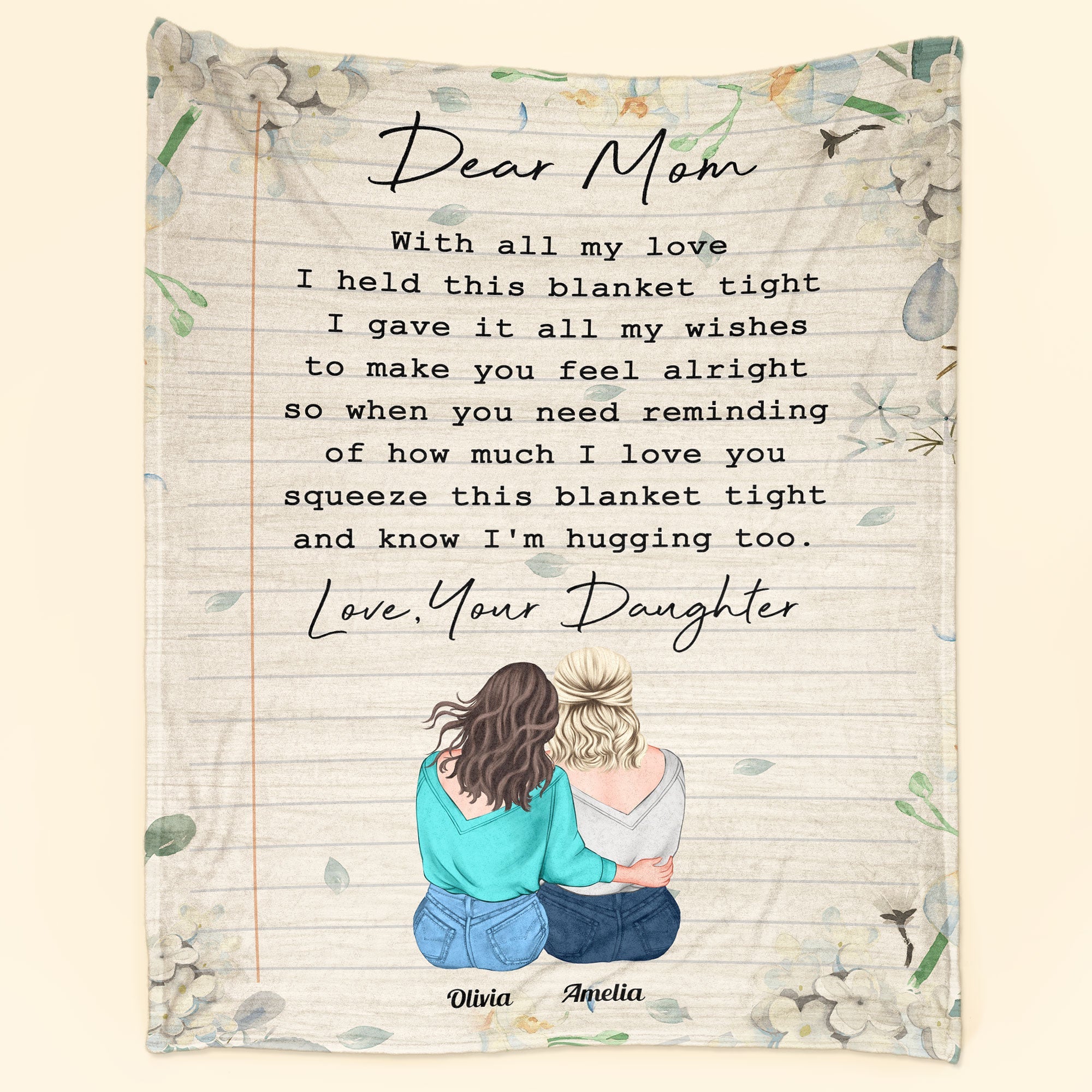 Dear Mom - Personalized Mom Blanket