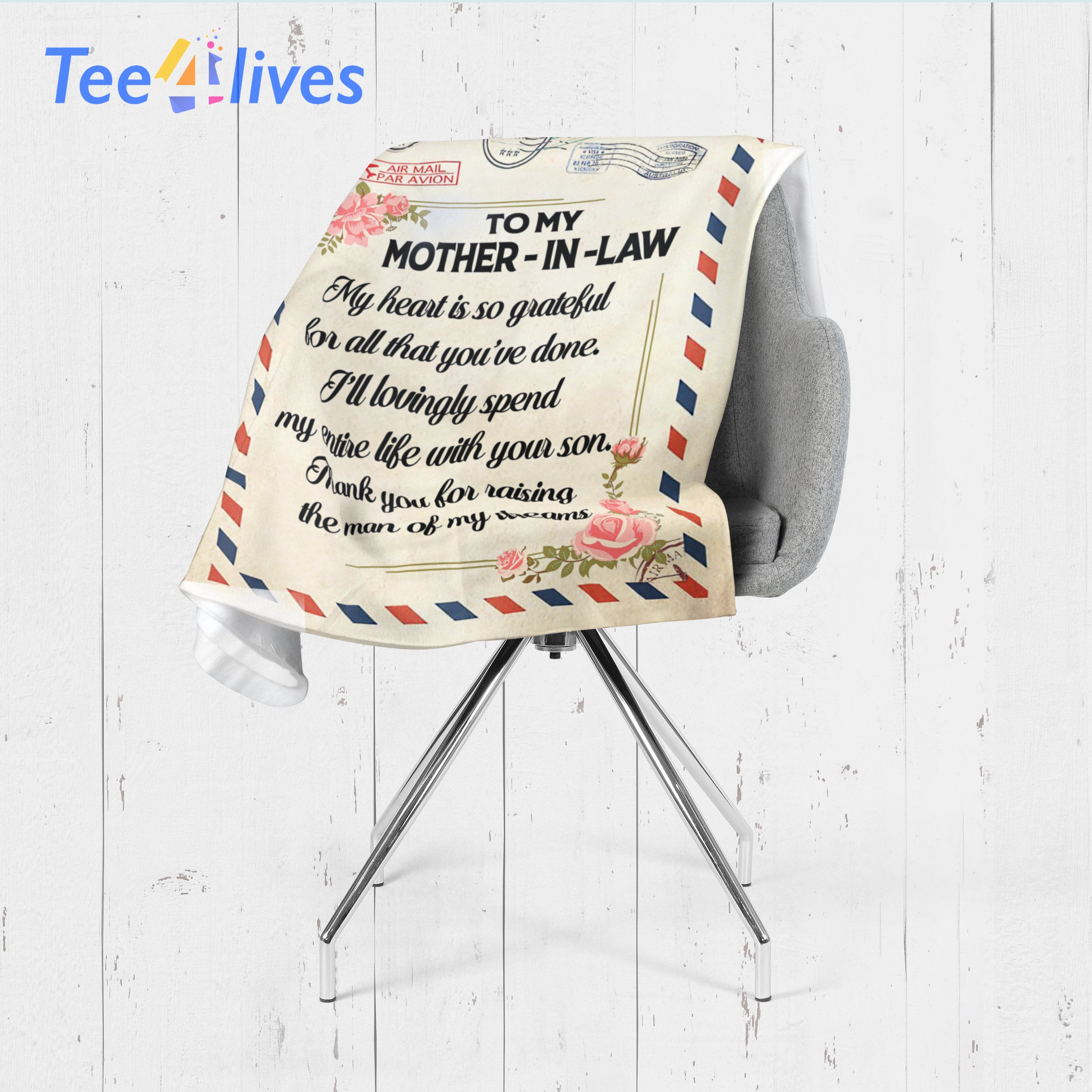 Custom Blanket Personalized Name Letter To My Mother-in-law Blanket - Gift for Mother-in-law-A Loves Gift