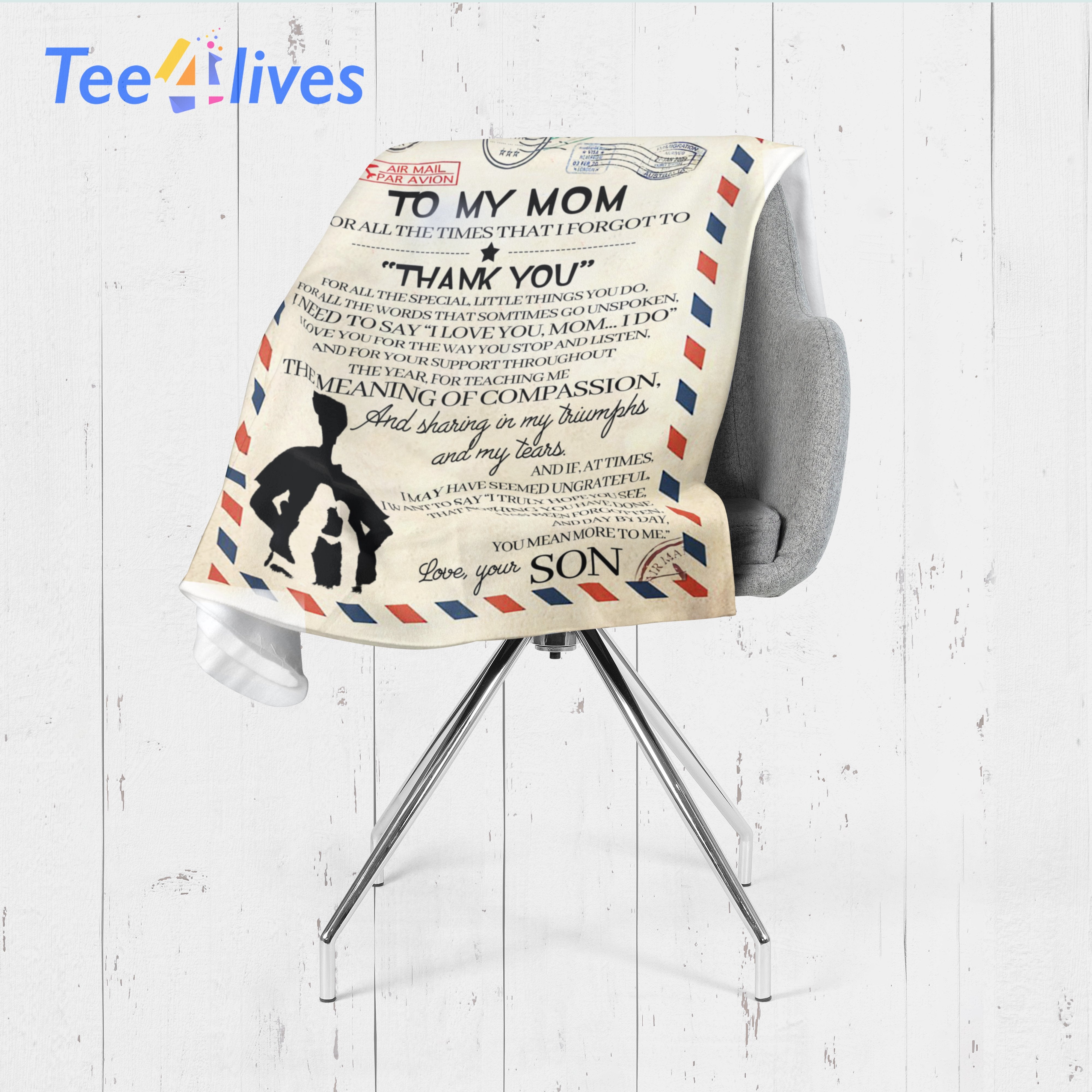 Custom Blanket Personalized Name Letter To My Mom Blanket - Gift for Mom-A Loves Gift