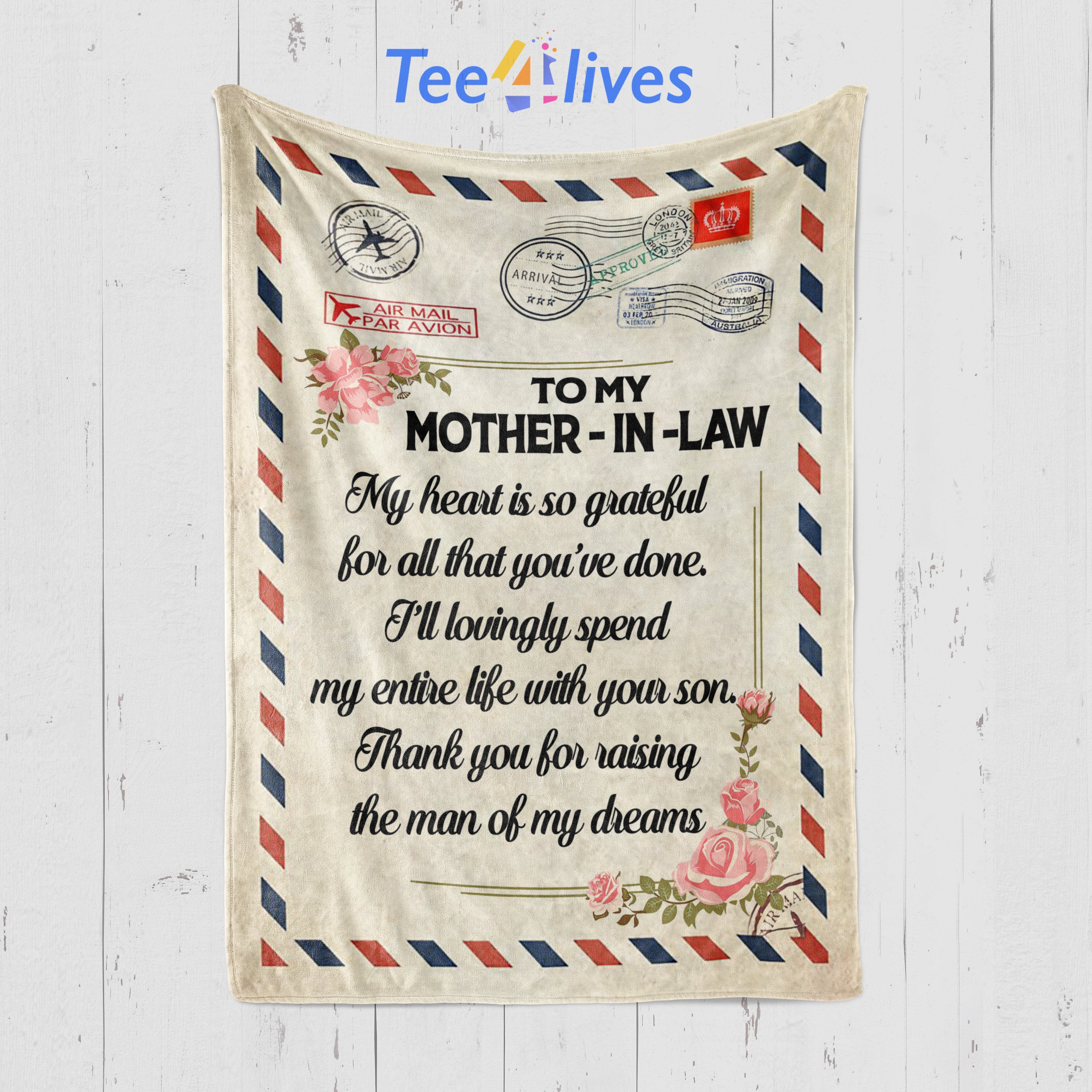 Custom Blanket Personalized Name Letter To My Mother-in-law Blanket - Gift for Mother-in-law-A Loves Gift