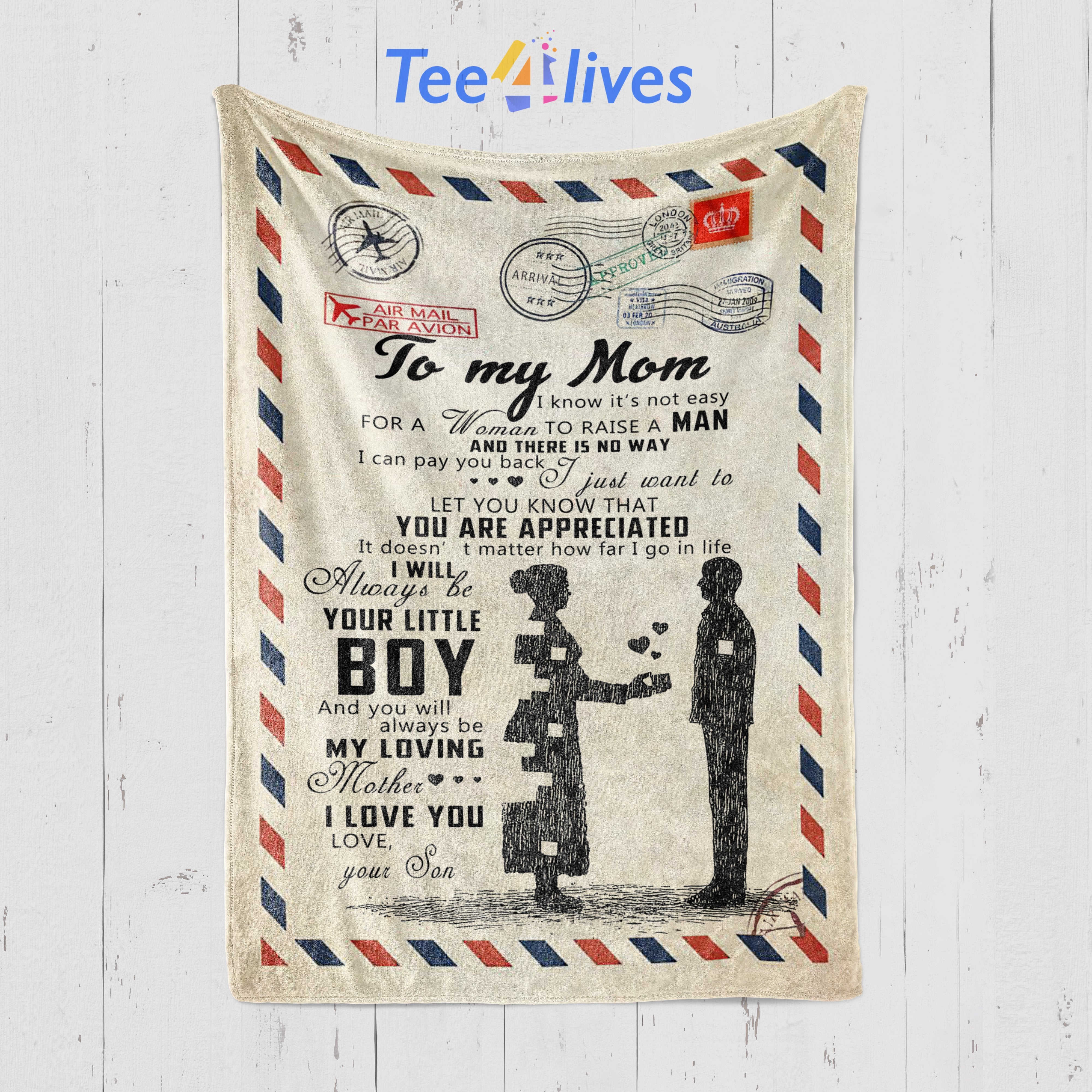 Custom Blanket Personalized Name Letter To My Mom Blanket - Gift for Mom-A Loves Gift