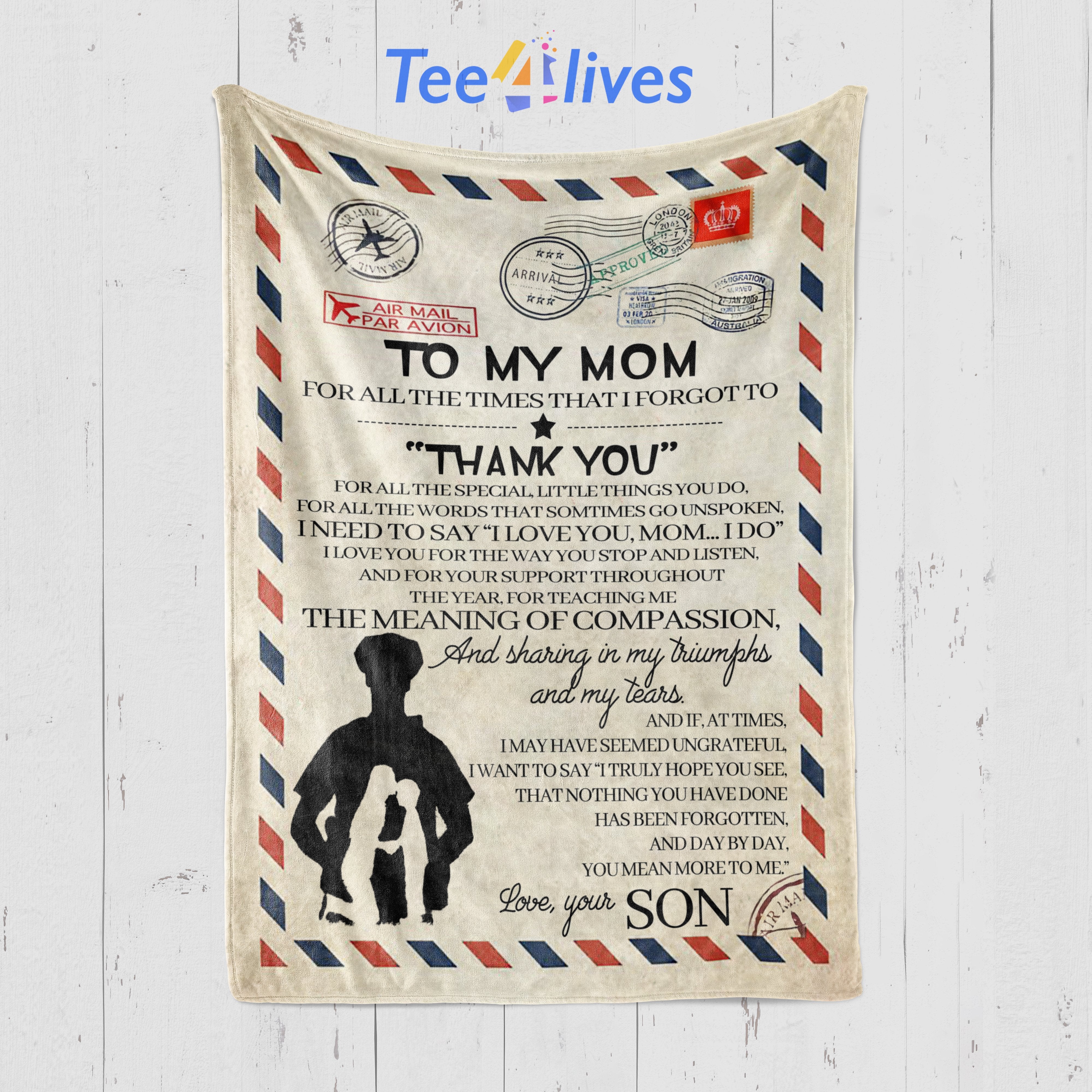 Custom Blanket Personalized Name Letter To My Mom Blanket - Gift for Mom-A Loves Gift