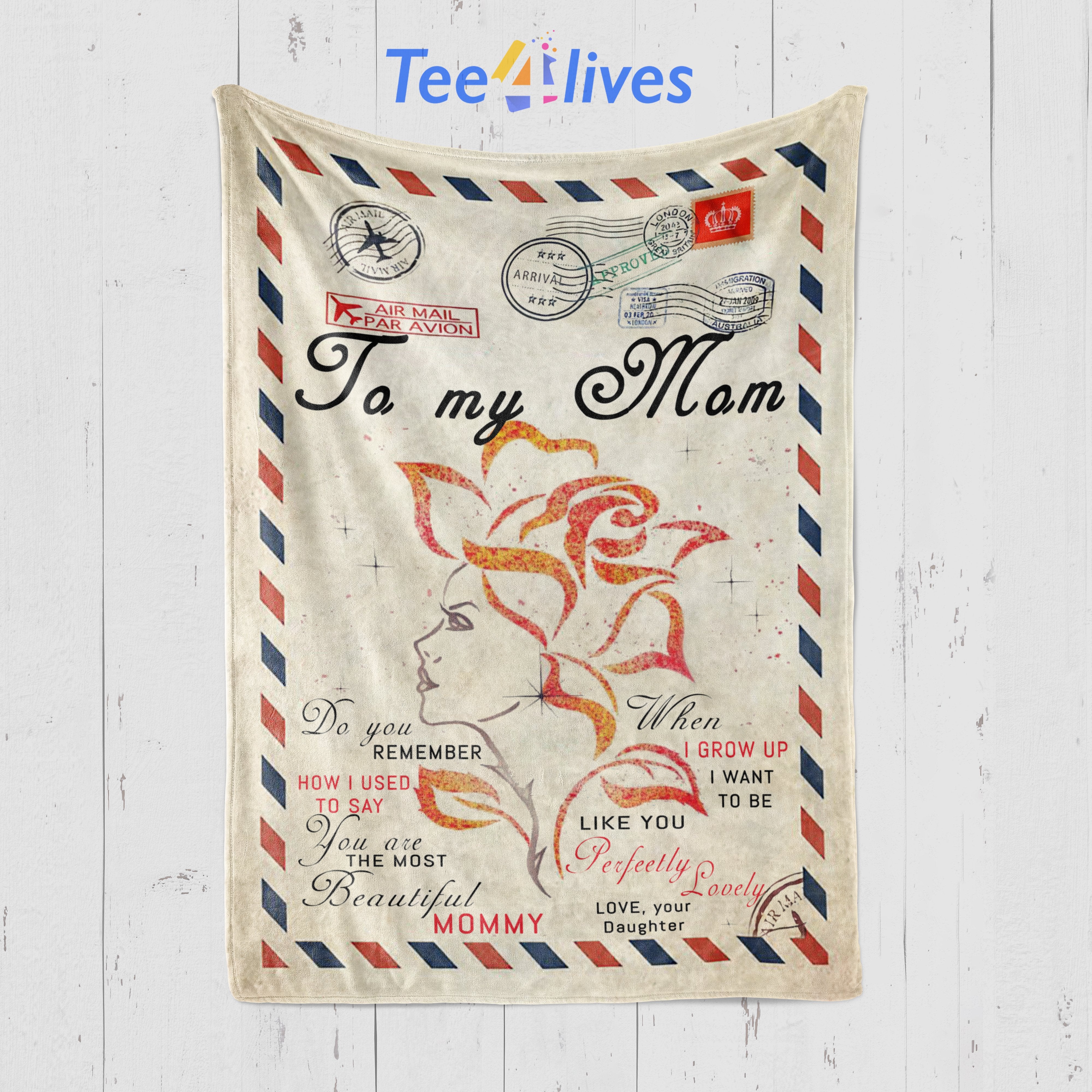 Custom Blanket Personalized Name Letter To My Mom Blanket - Gift for Mom-A Loves Gift