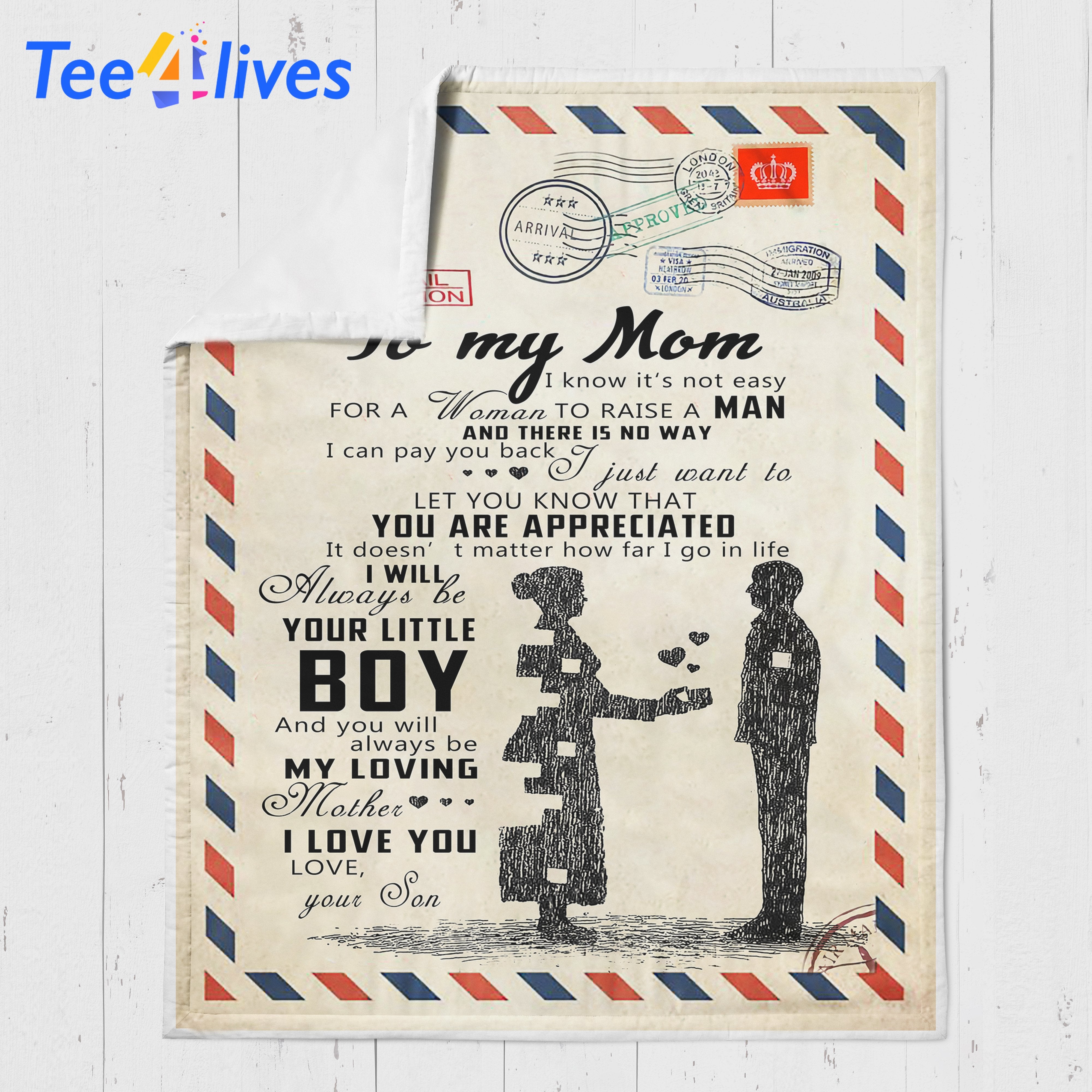 Custom Blanket Personalized Name Letter To My Mom Blanket - Gift for Mom-A Loves Gift