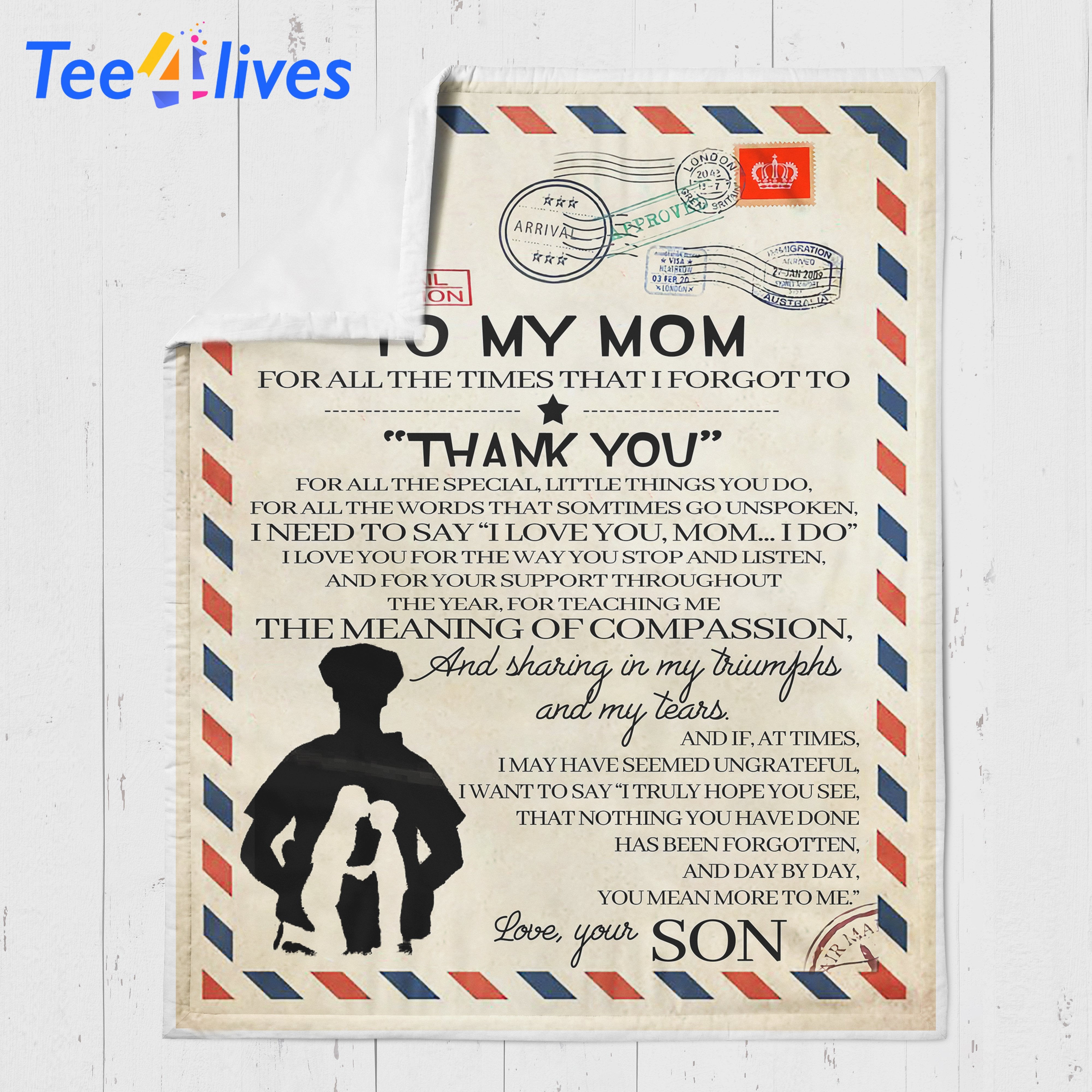 Custom Blanket Personalized Name Letter To My Mom Blanket - Gift for Mom-A Loves Gift