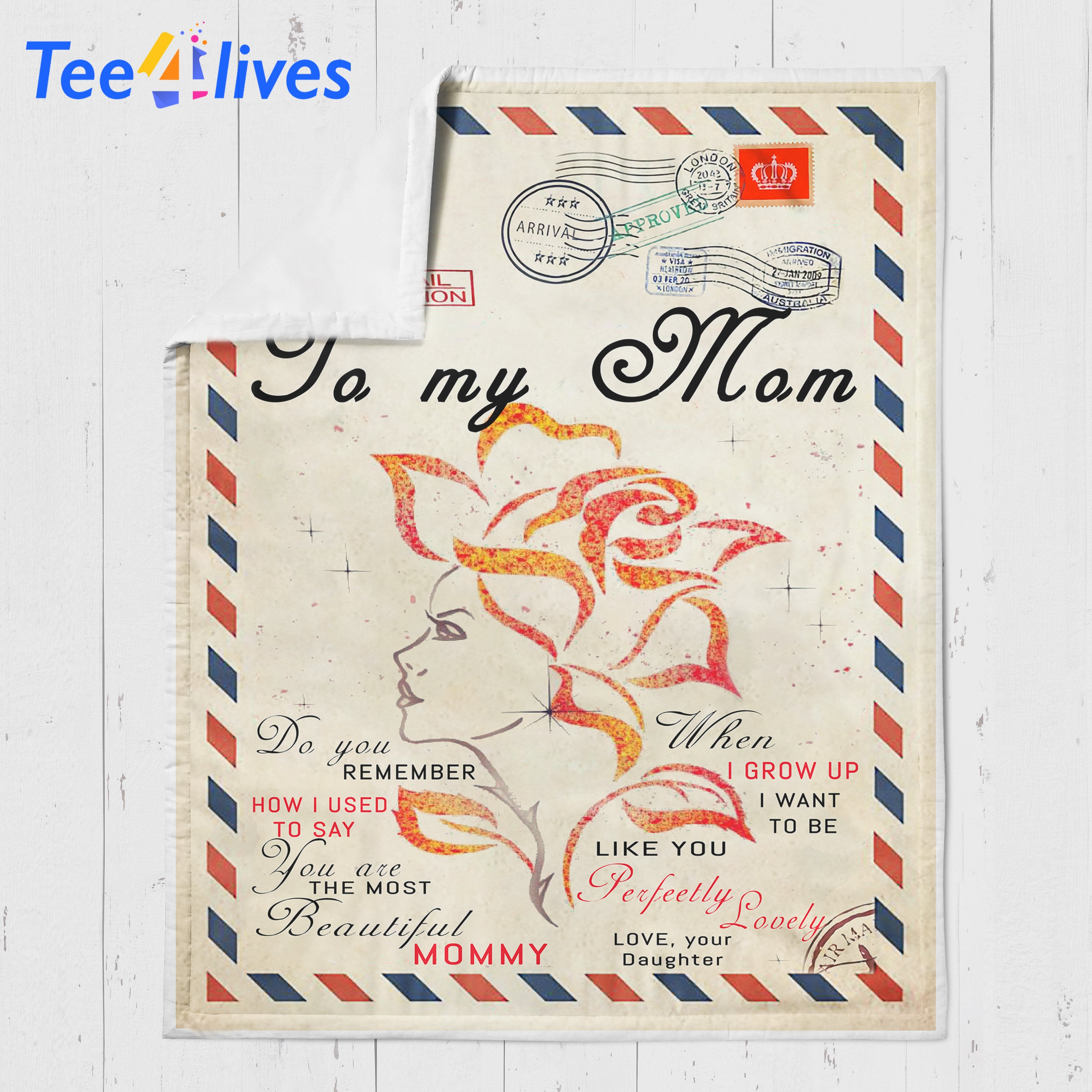 Custom Blanket Personalized Name Letter To My Mom Blanket - Gift for Mom-A Loves Gift