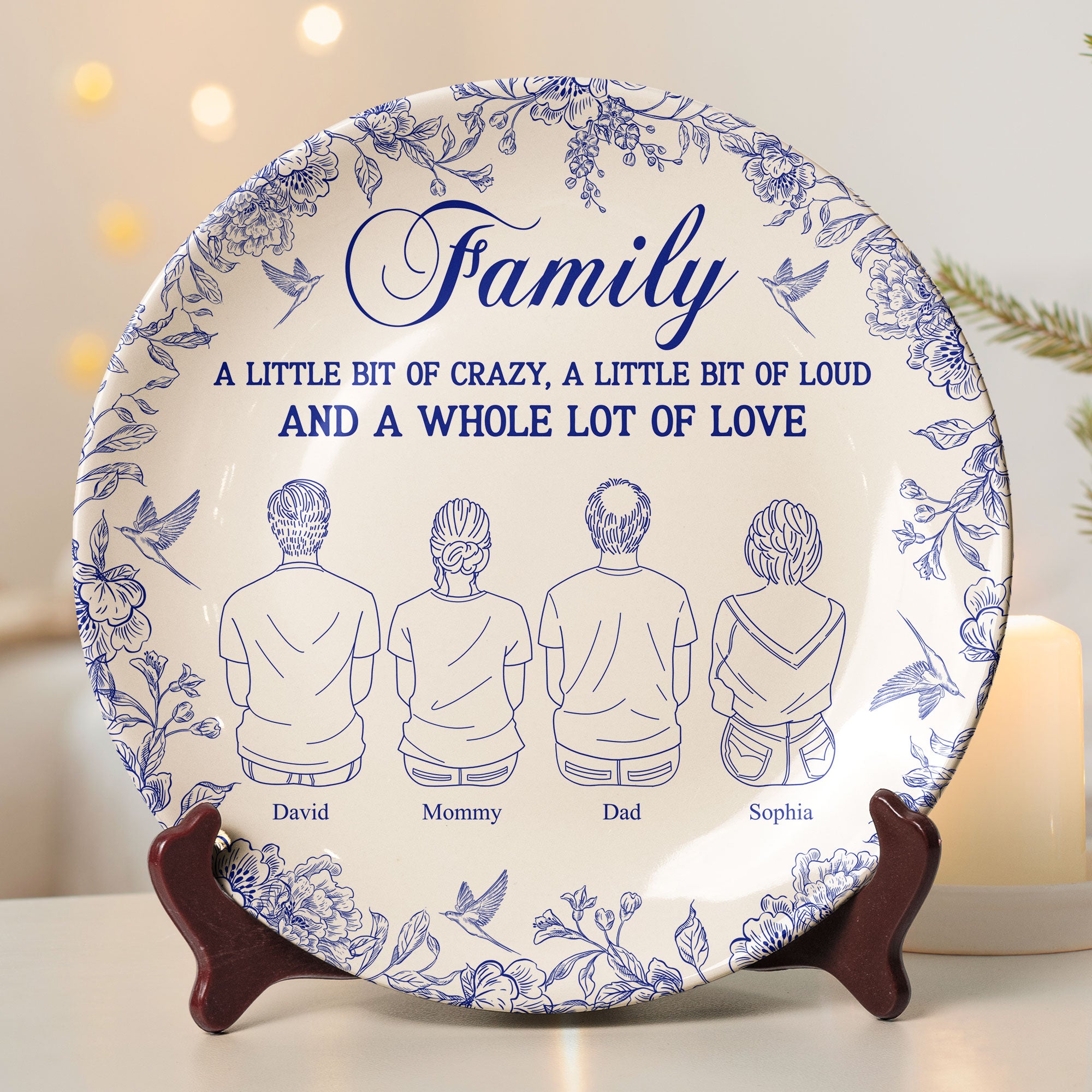 Family A Whole Lot Of Love - Personalized Ceramic Plate