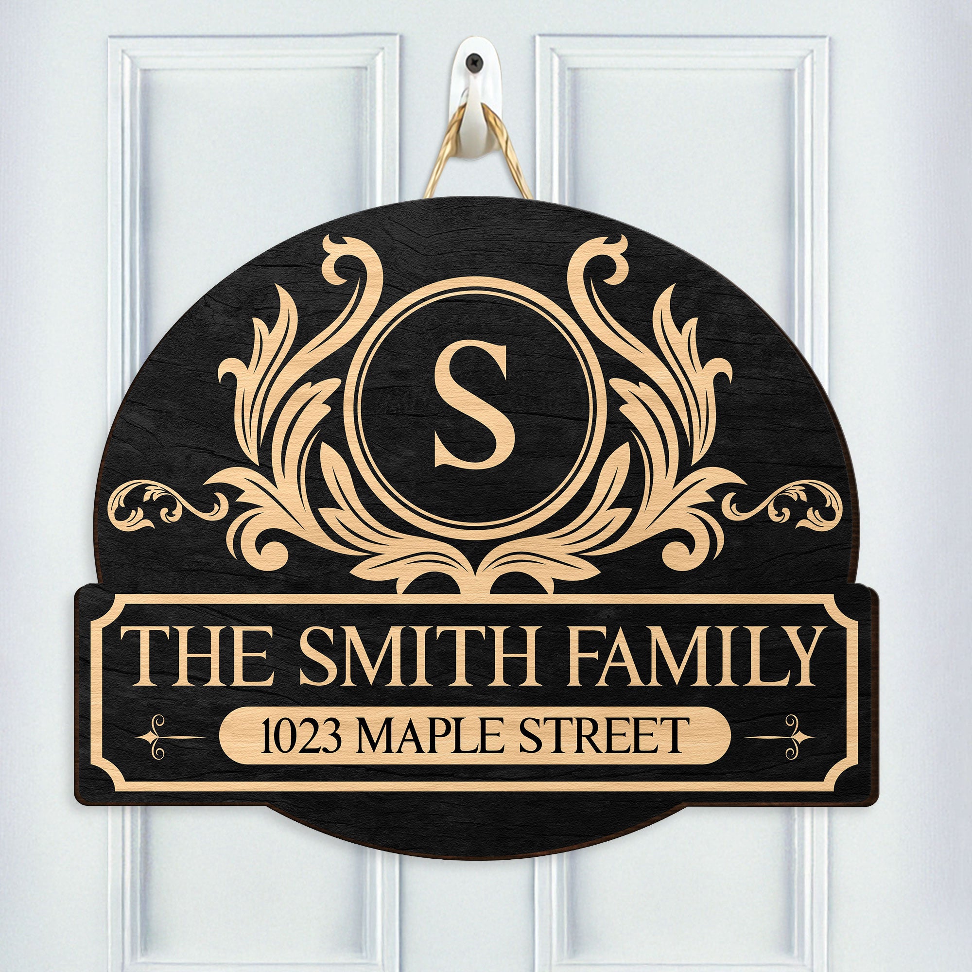 Family Monogram - Personalized Wood Sign