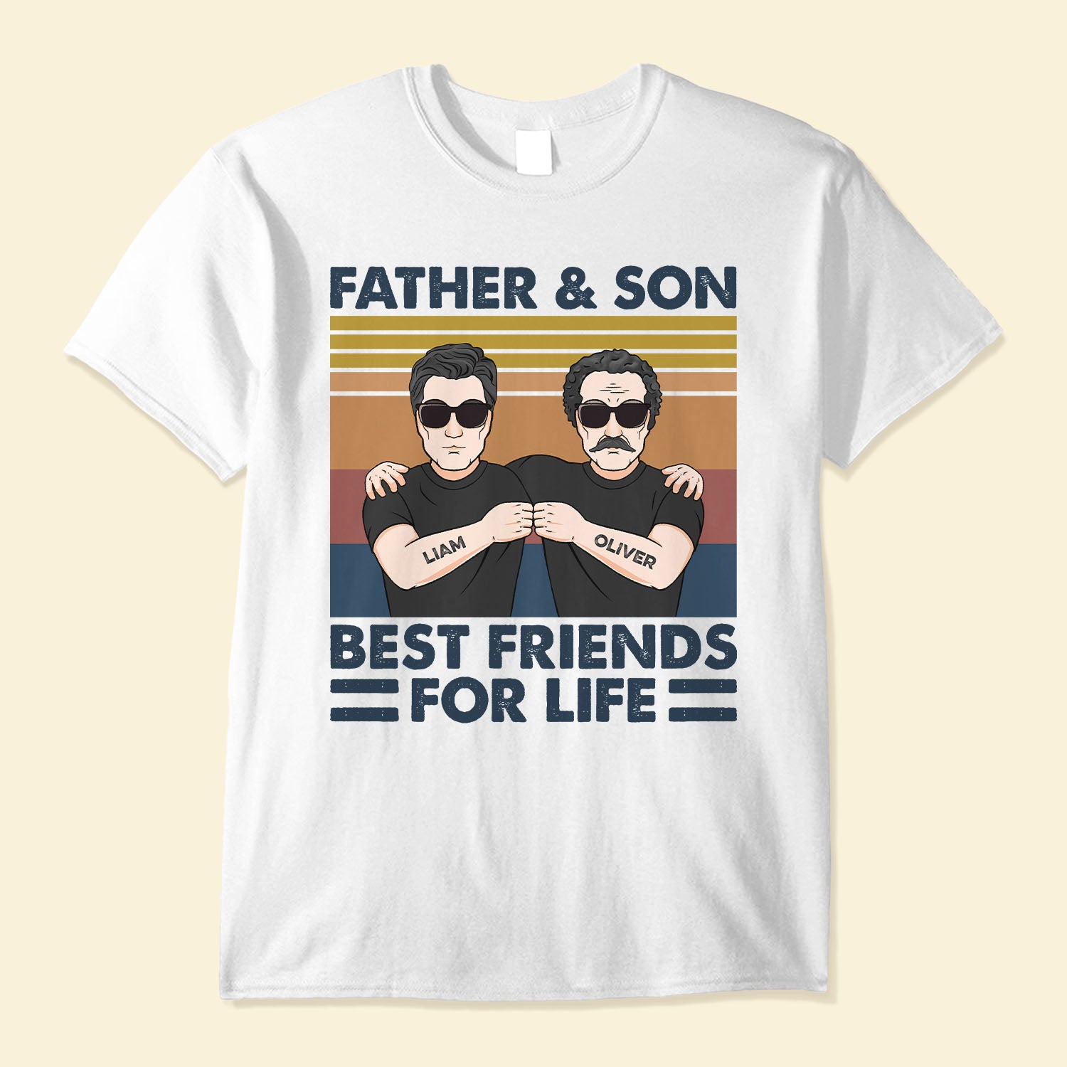 Father And Son Best Friends For Life - Personalized Shirt - Birthday Gift For Dad