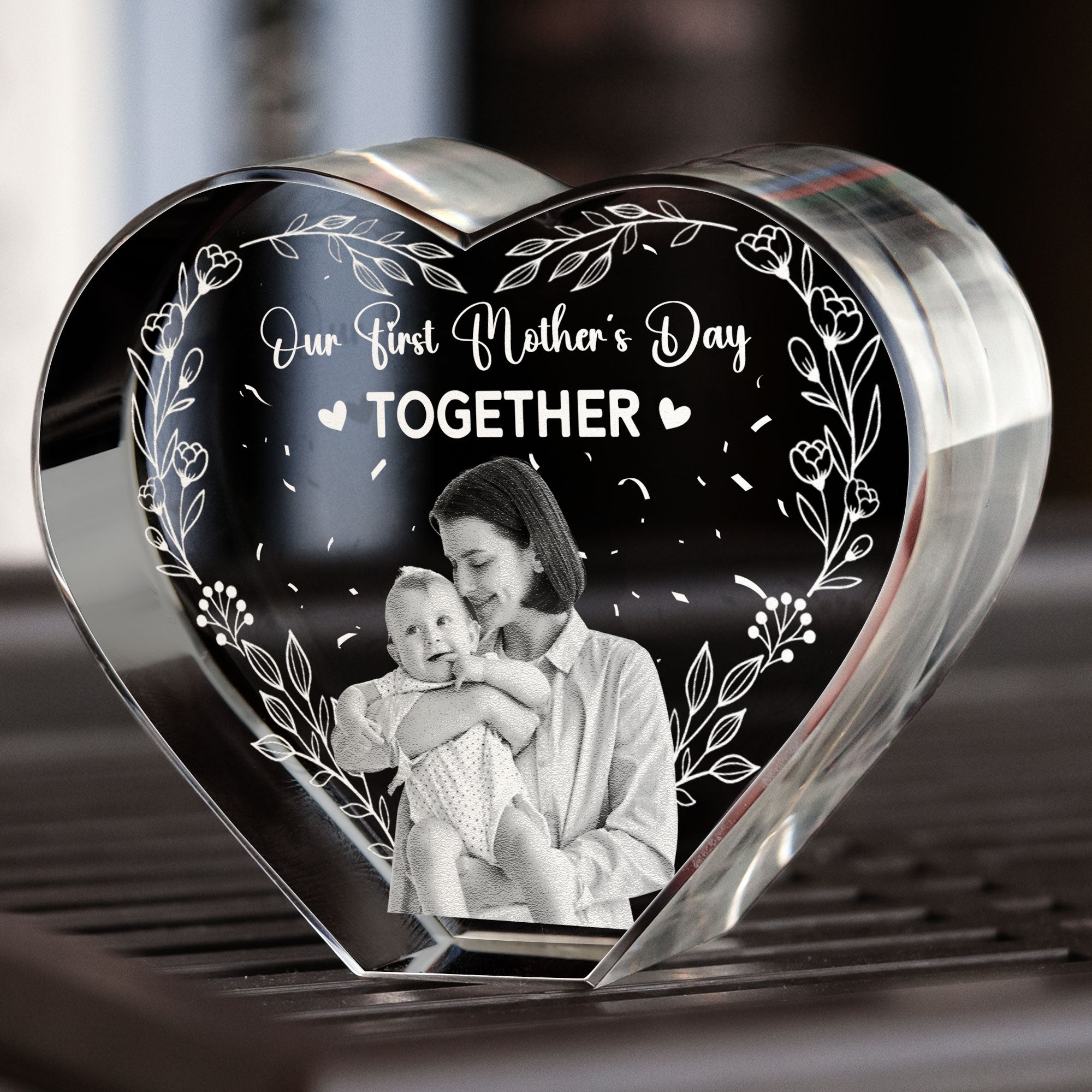 First Mother's Day Together - Custom 2D Crystal Photo
