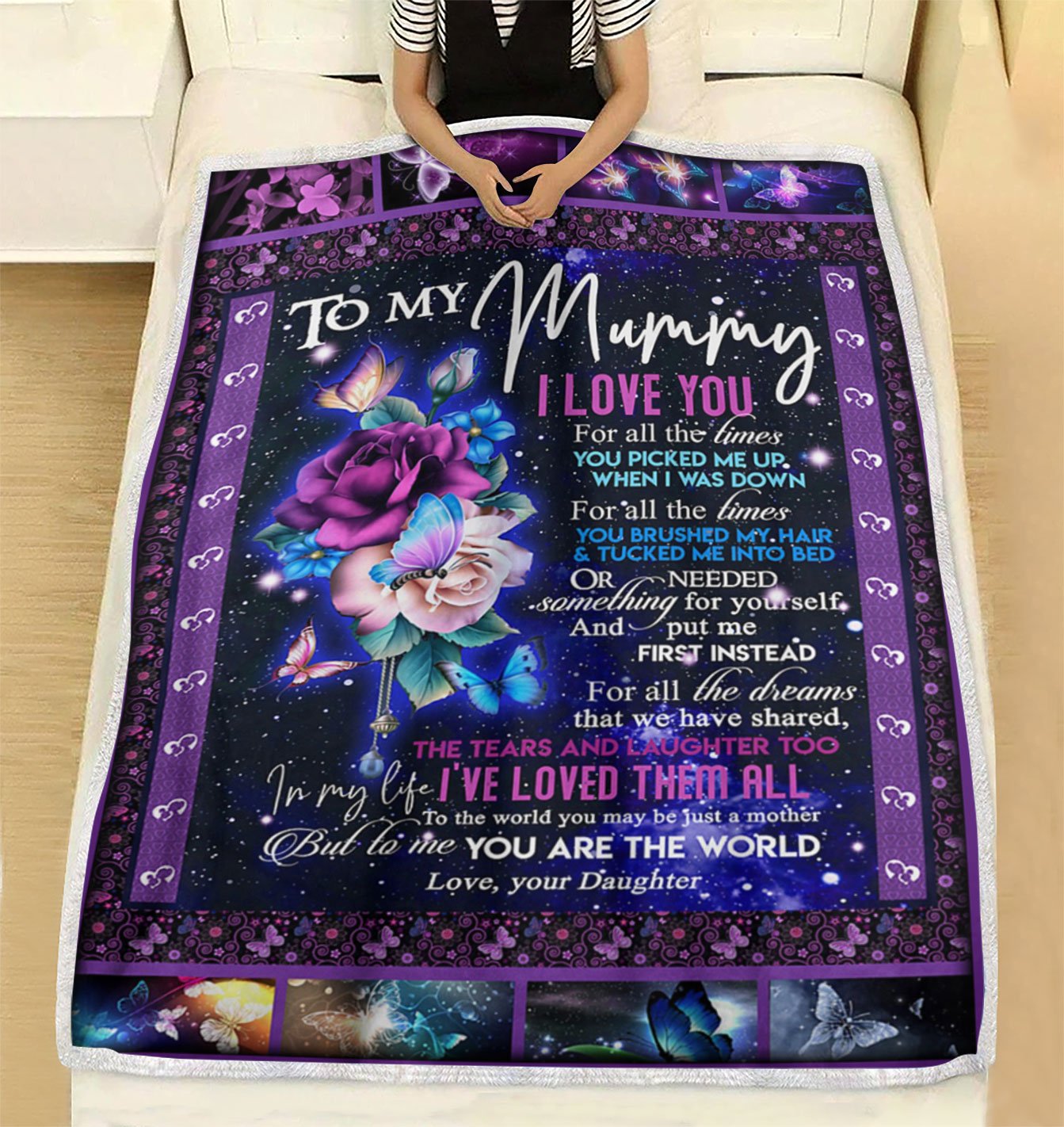 Custom Blanket To My Mummy Blanket - Gift For Mummy - Fleece Blanket-A Loves Gift