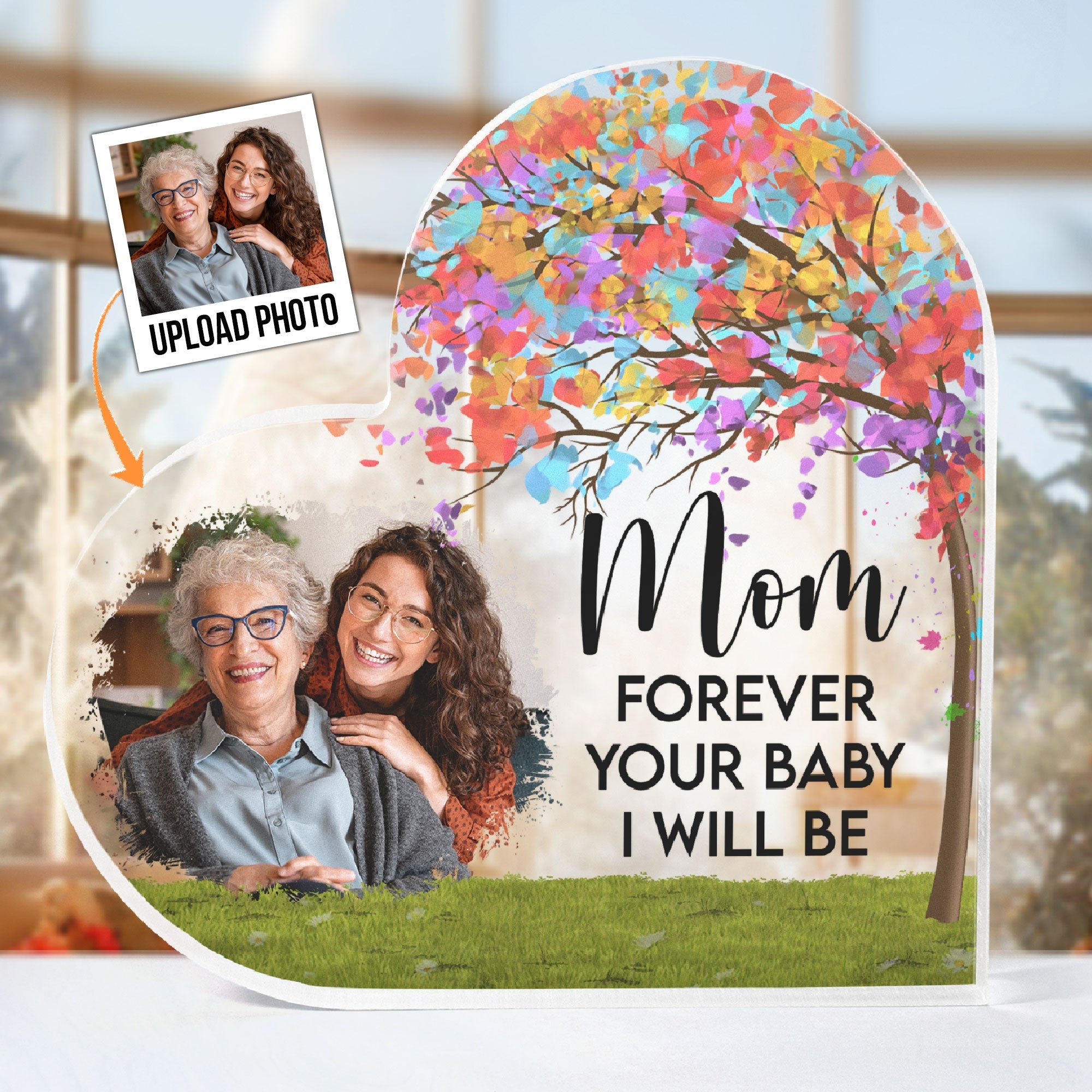 Forever Your Baby, Mom - Personalized Acrylic Photo Plaque