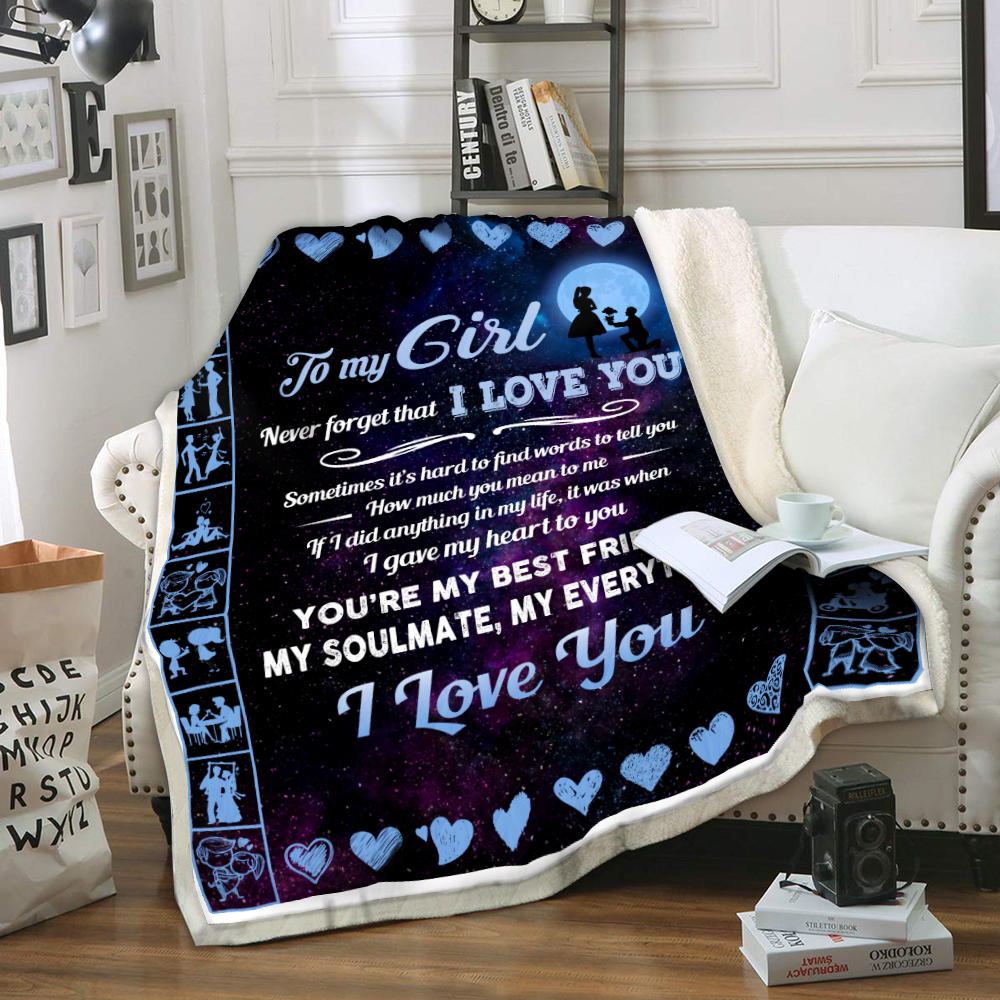 Famh - to my girl never forget that i love you blanket-A Loves Gift
