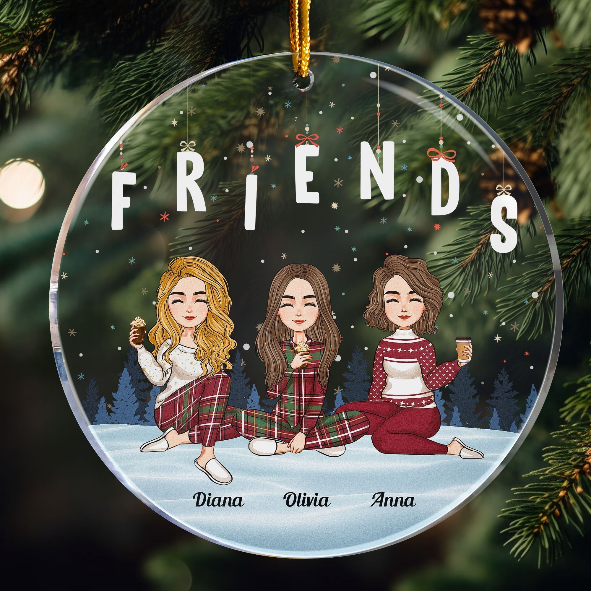 Friends Forever - Personalized Friend Ornament - Gift For Friend