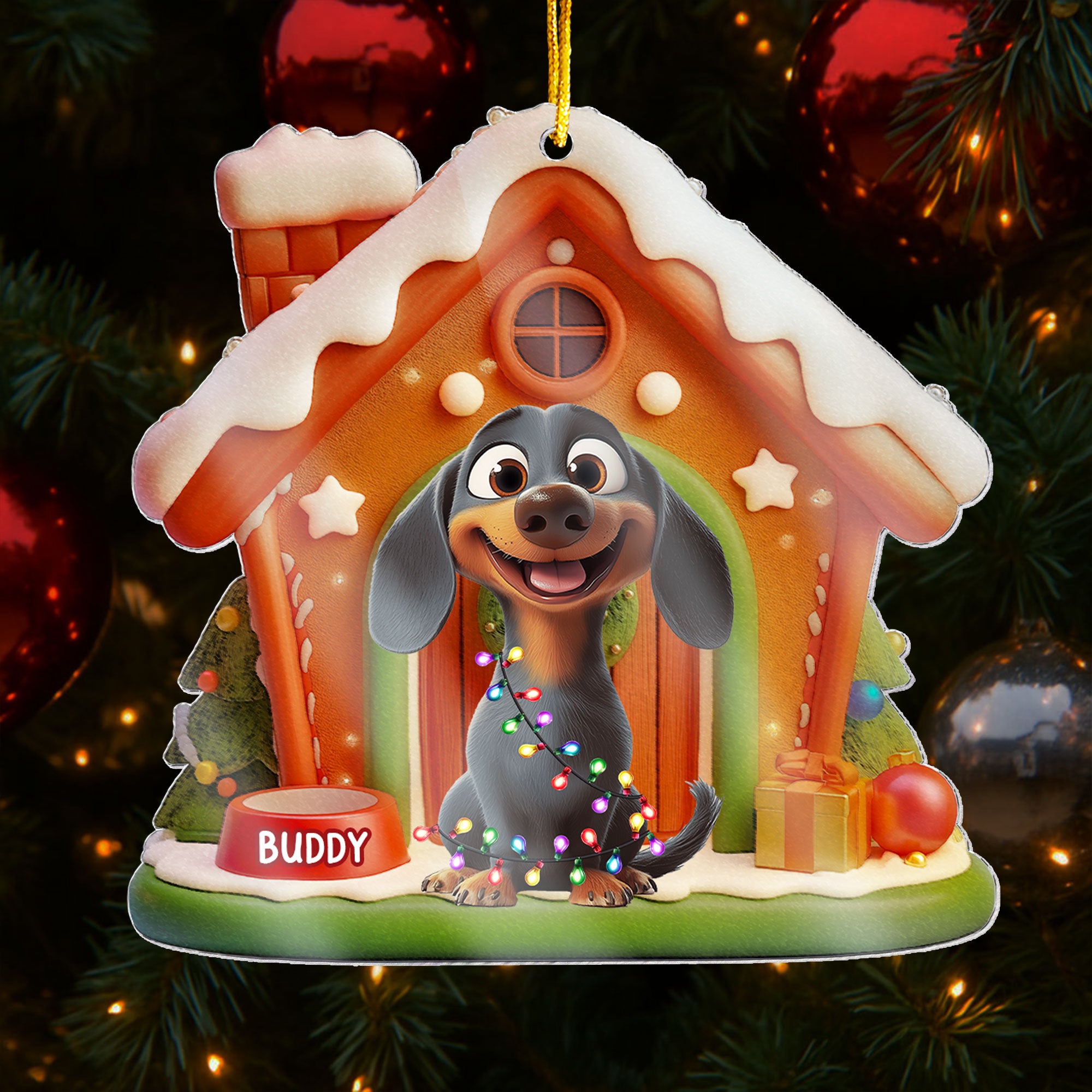 Funny Christmas Pet - Personalized Acrylic Ornament