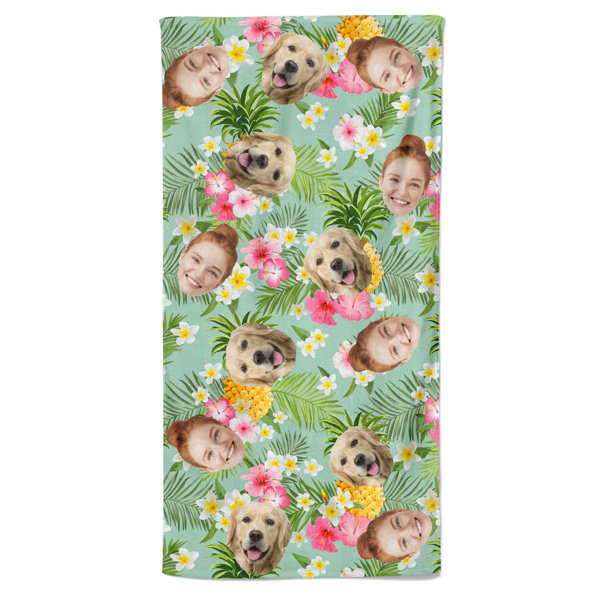 Funny Faces - Personalized Photo Beach Towel