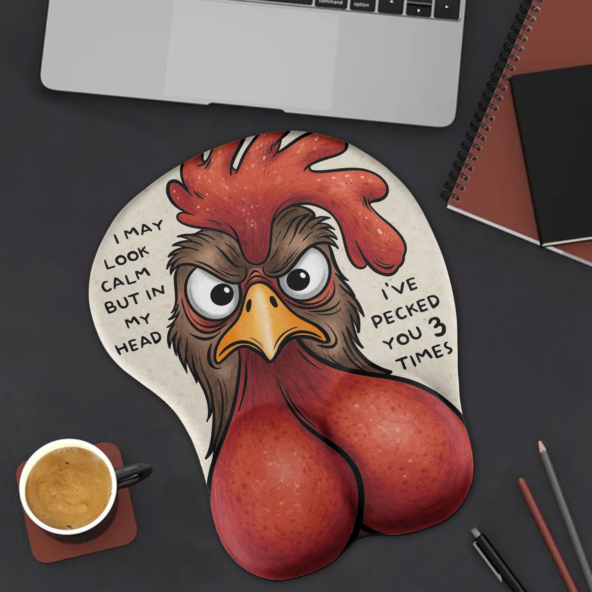 Funny Gifts For Coworkers, Boss, Him, Her - Peckers, Roosters - Personalized 3D Mouse Pad
