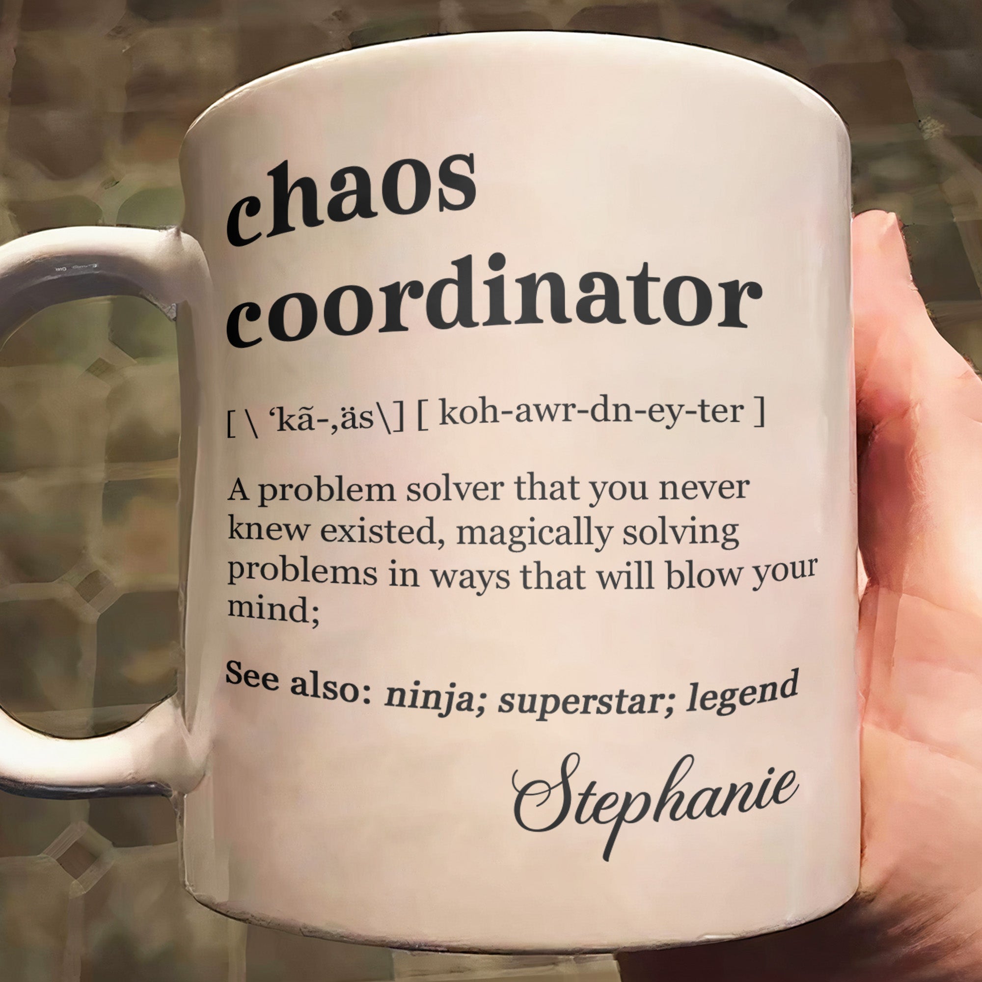 Funny Mug - Chaos Coordinator Definition - Fun Gifts For Coworker, Friends, Boss - Personalized Mug