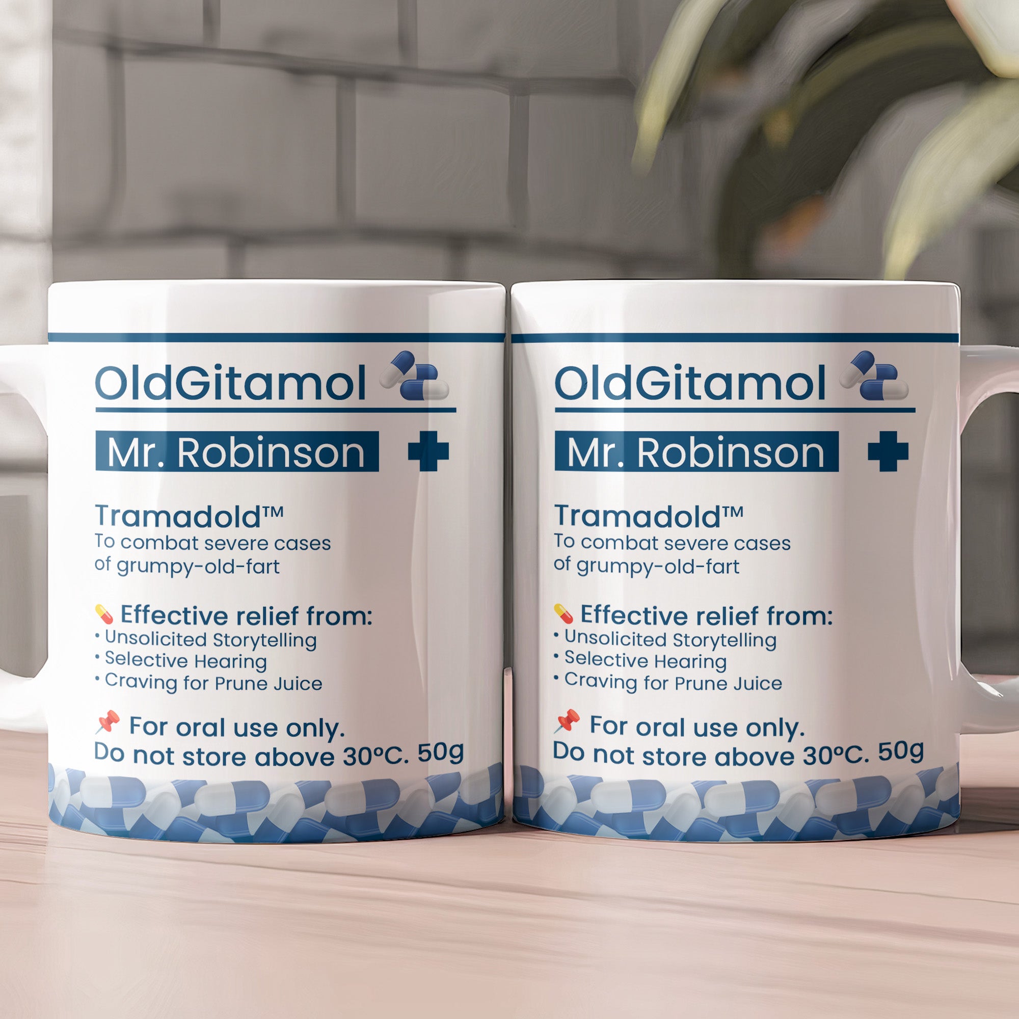 Funny Mug - Retirement Pill Prescription - Gifts For Coworkers, Friends, Boss - Personalized Mug
